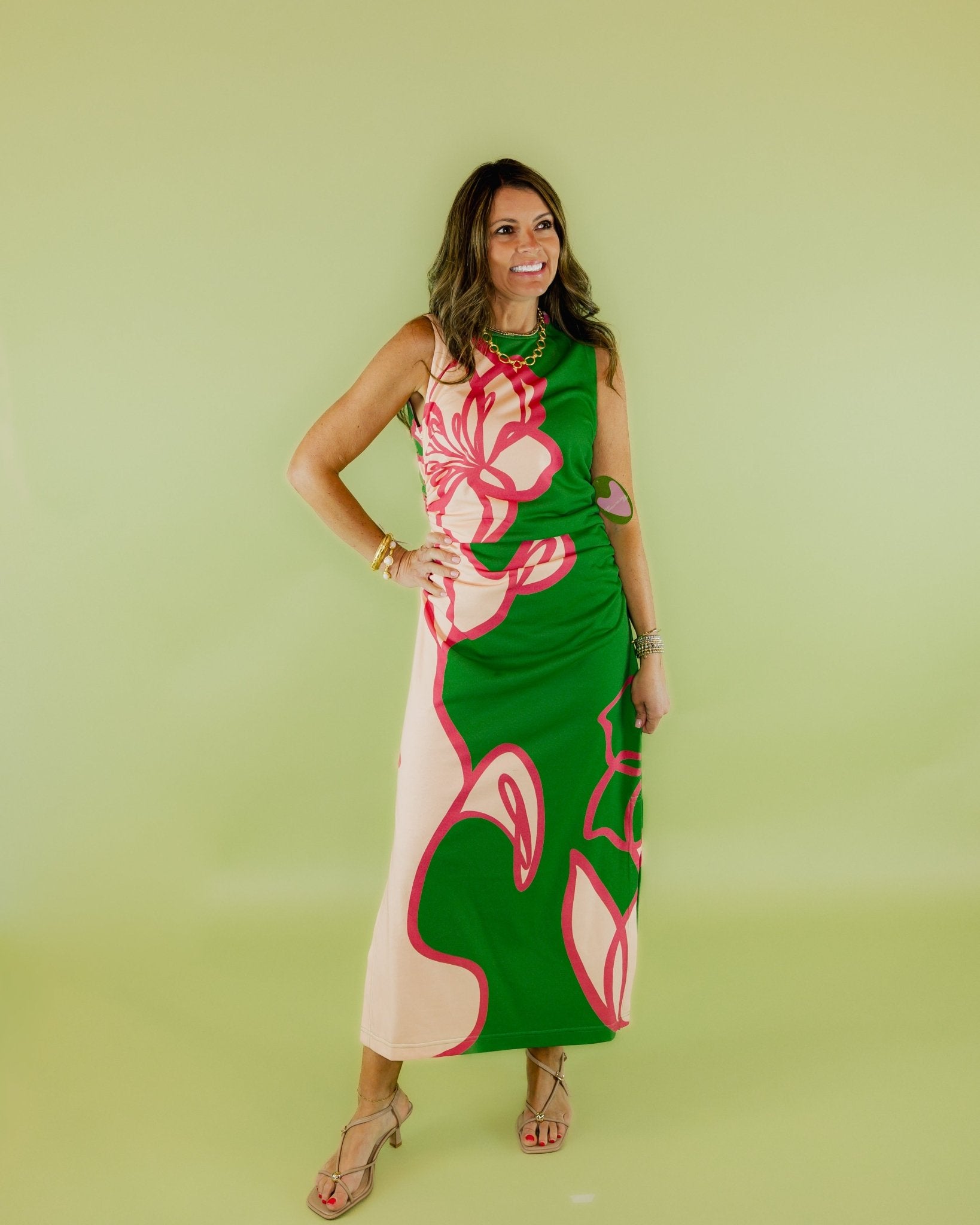 alden adair green dress Alden Adair Grass Riley Dress