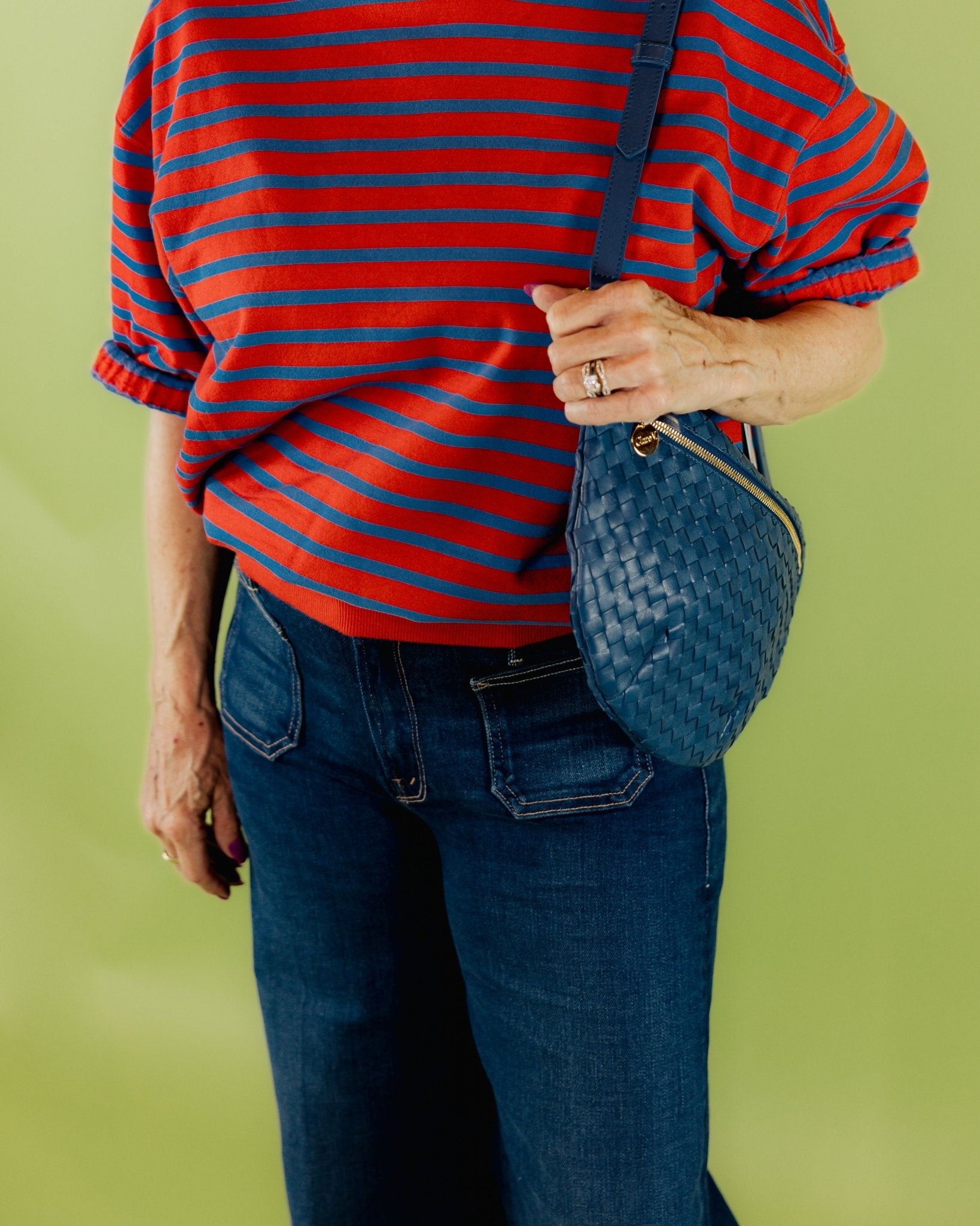 Oversized Stripe Sweatshirt - Olive You BoutiqueClare V.227221