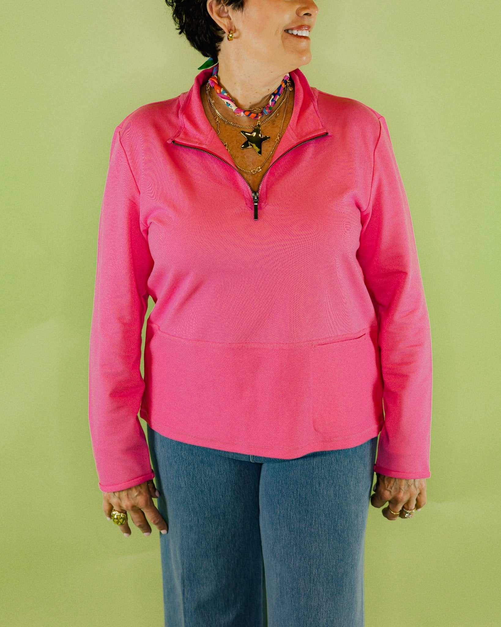 Quarter Zip Pullover - Olive You BoutiqueESCAPE BY HABITAT230523