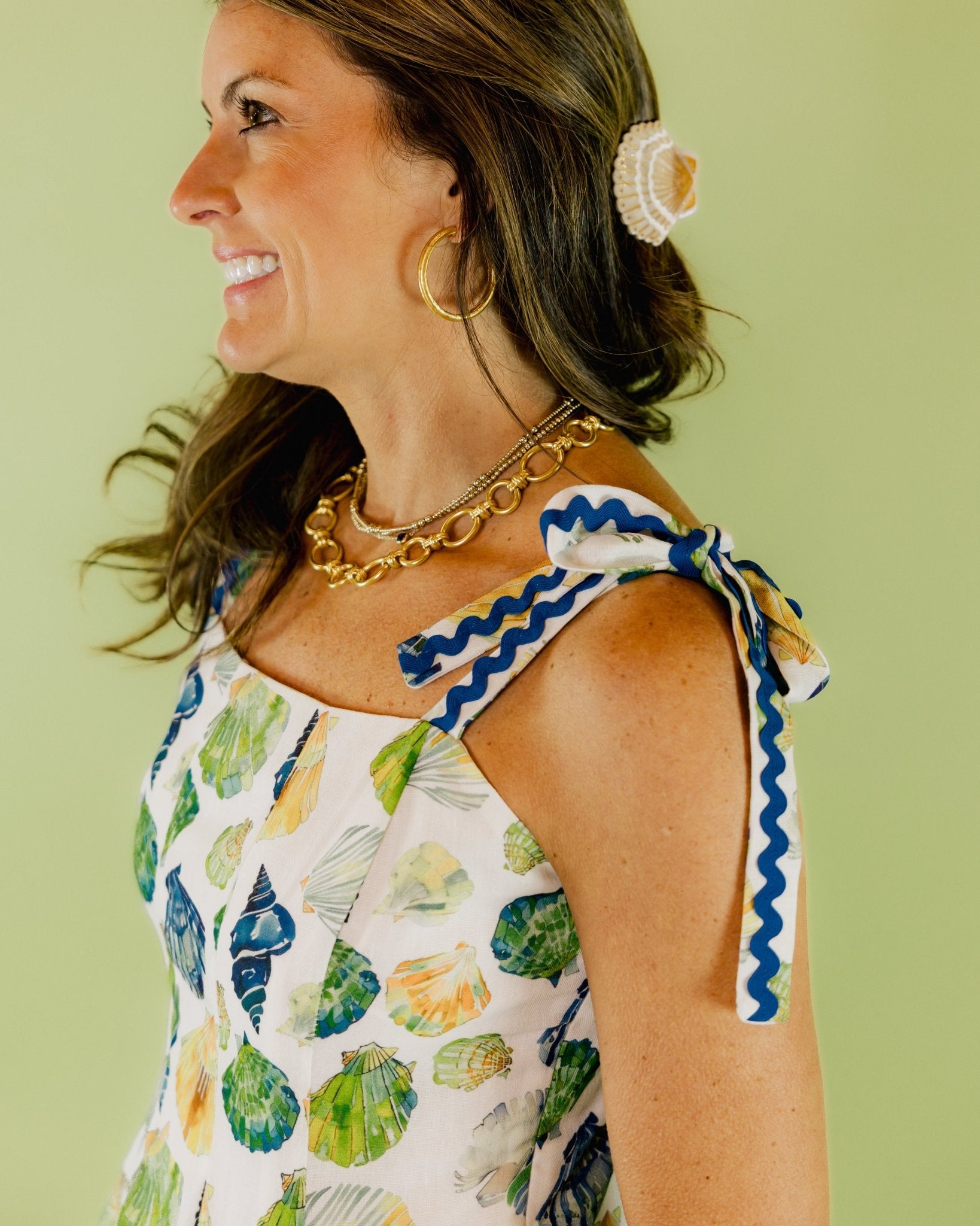 Shell Trimmed Tank - Olive You BoutiqueJOY JOY229927