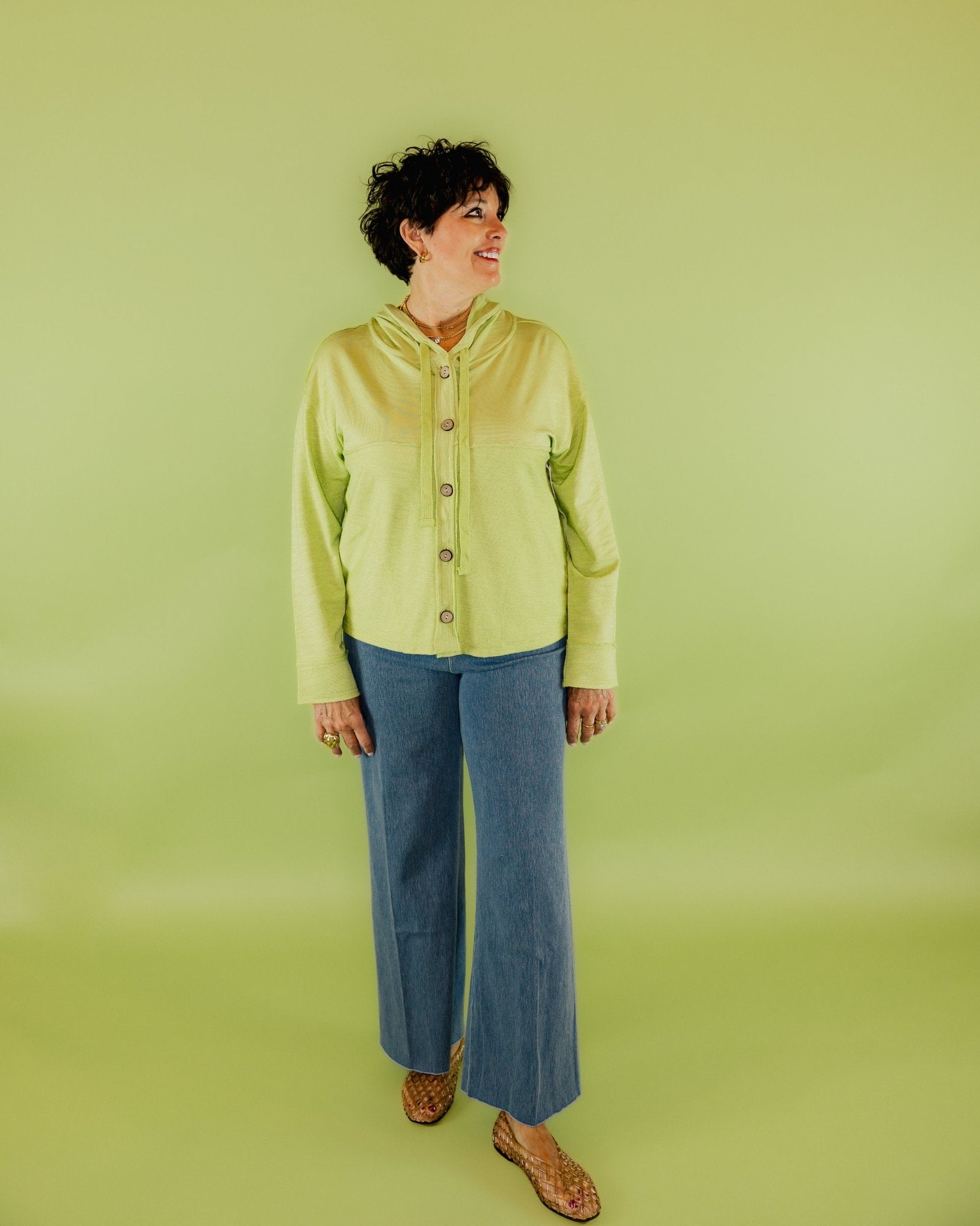 Erin Hi Waist Wide Leg Denim - Olive You BoutiqueLysse229252