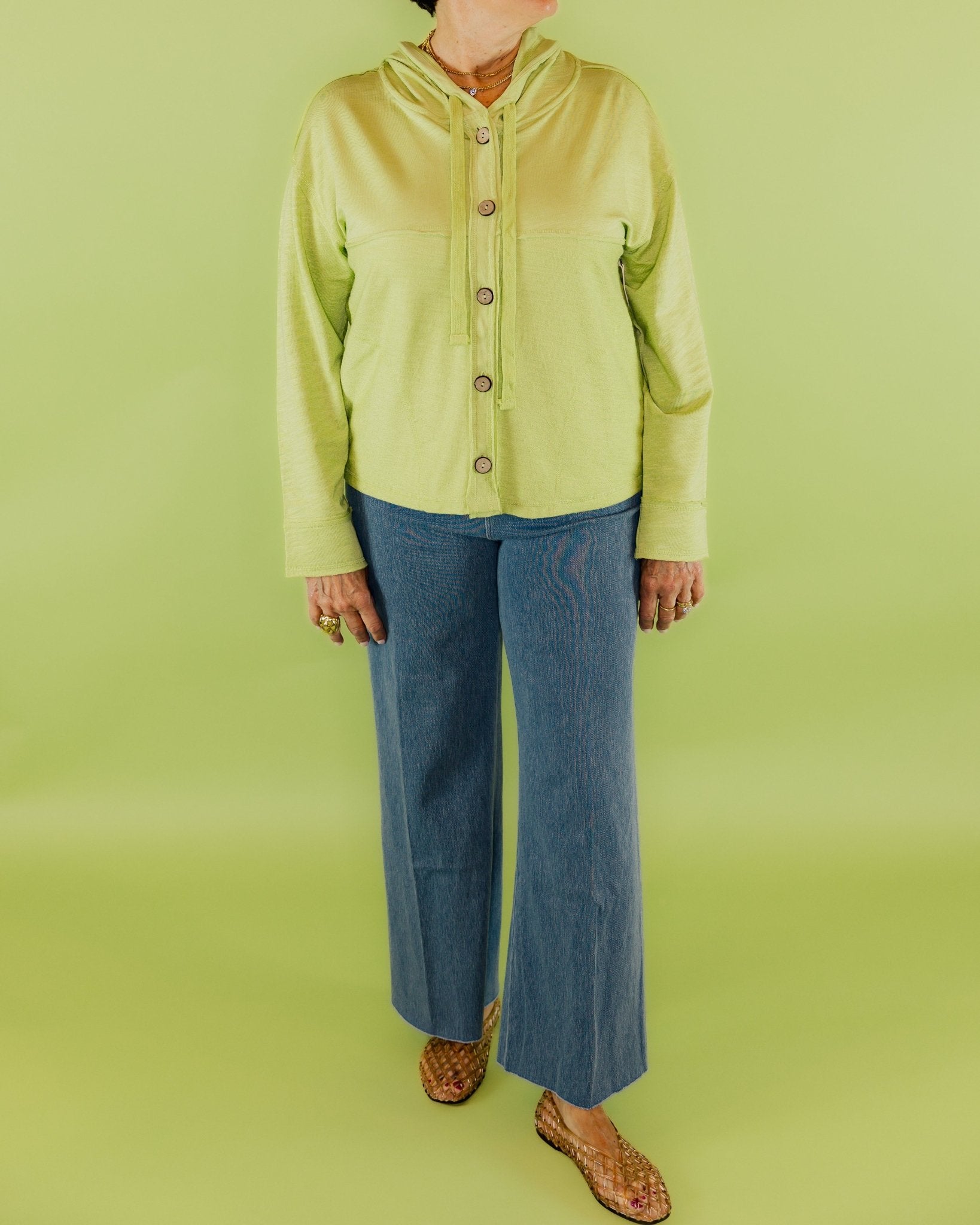 Erin Hi Waist Wide Leg Denim - Olive You BoutiqueLysse229252