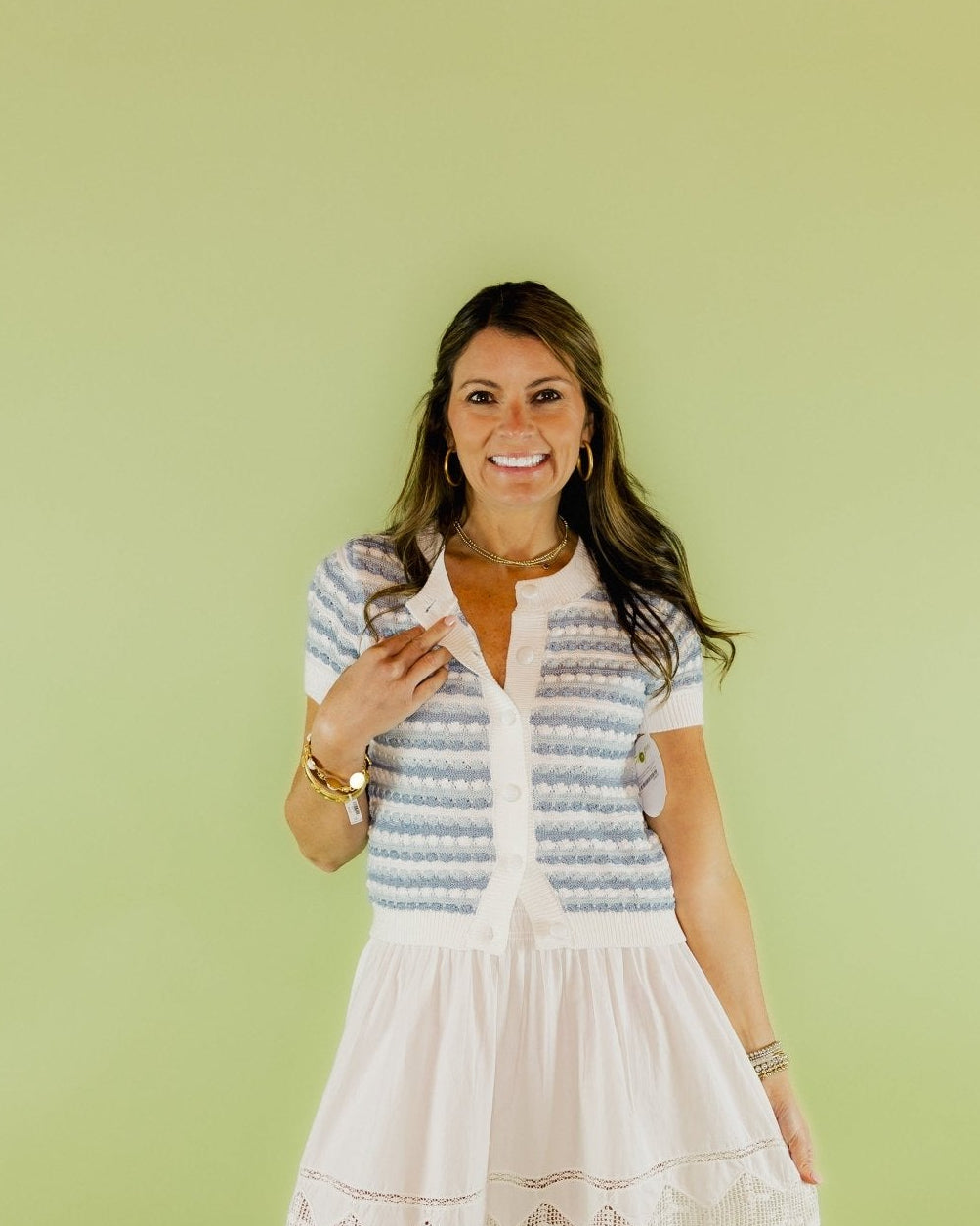 Adelle Striped Cardigan - Olive You BoutiqueALLISON228213