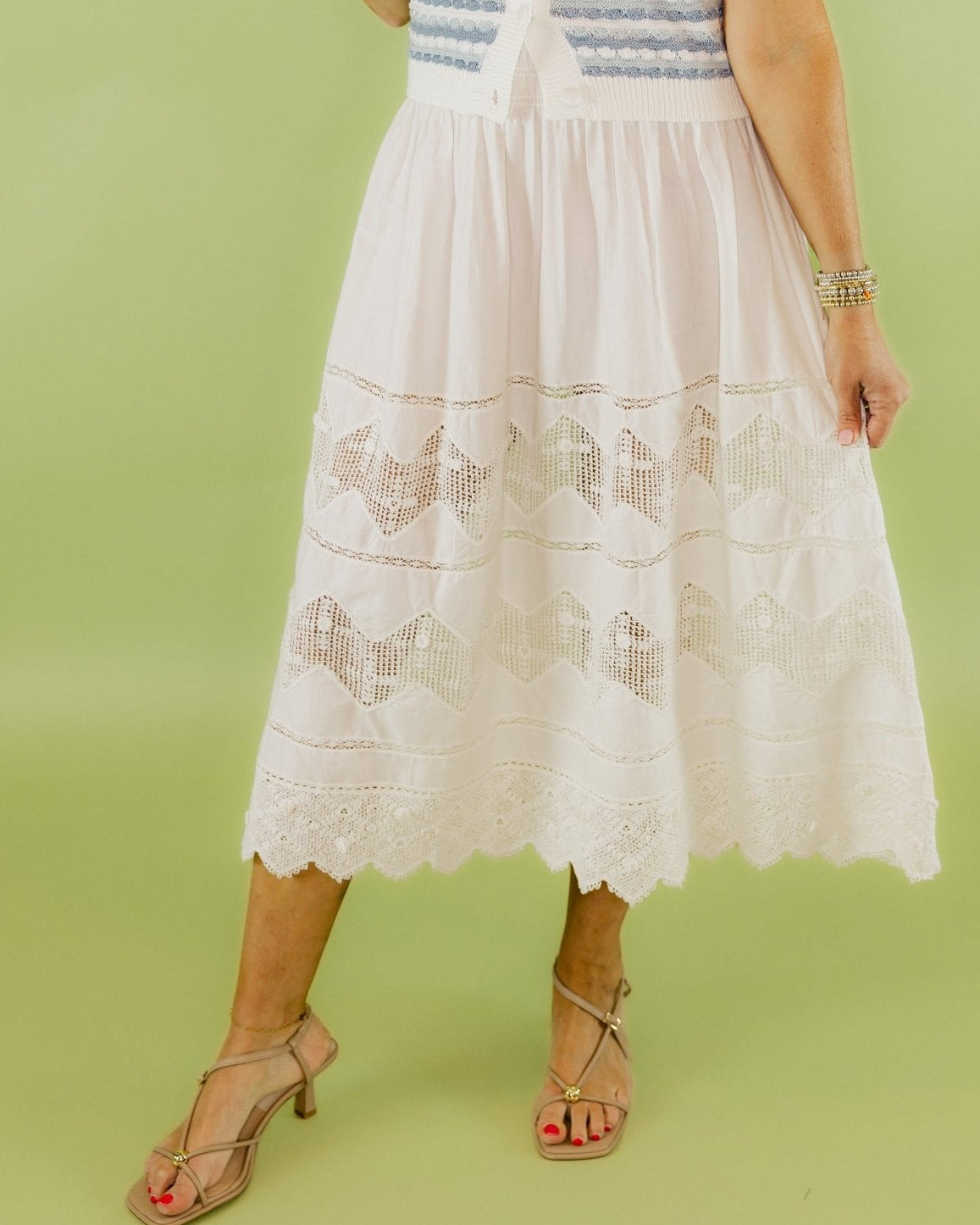 Rosette Crochet Canary Skirt - Olive You BoutiqueTHE GREAT229218