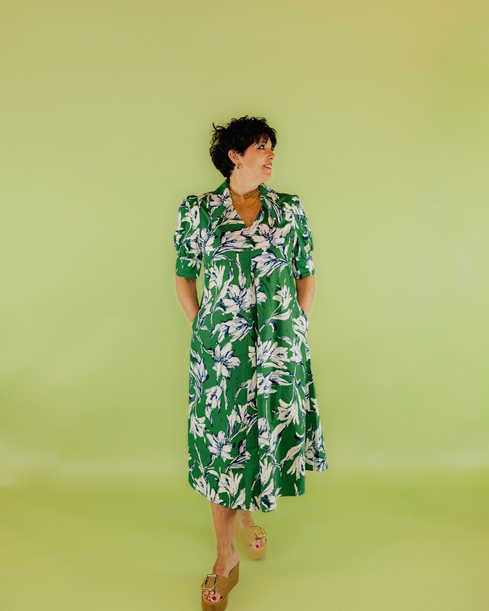Kelly Floral Midi Dress - Olive You BoutiqueLIOR228998