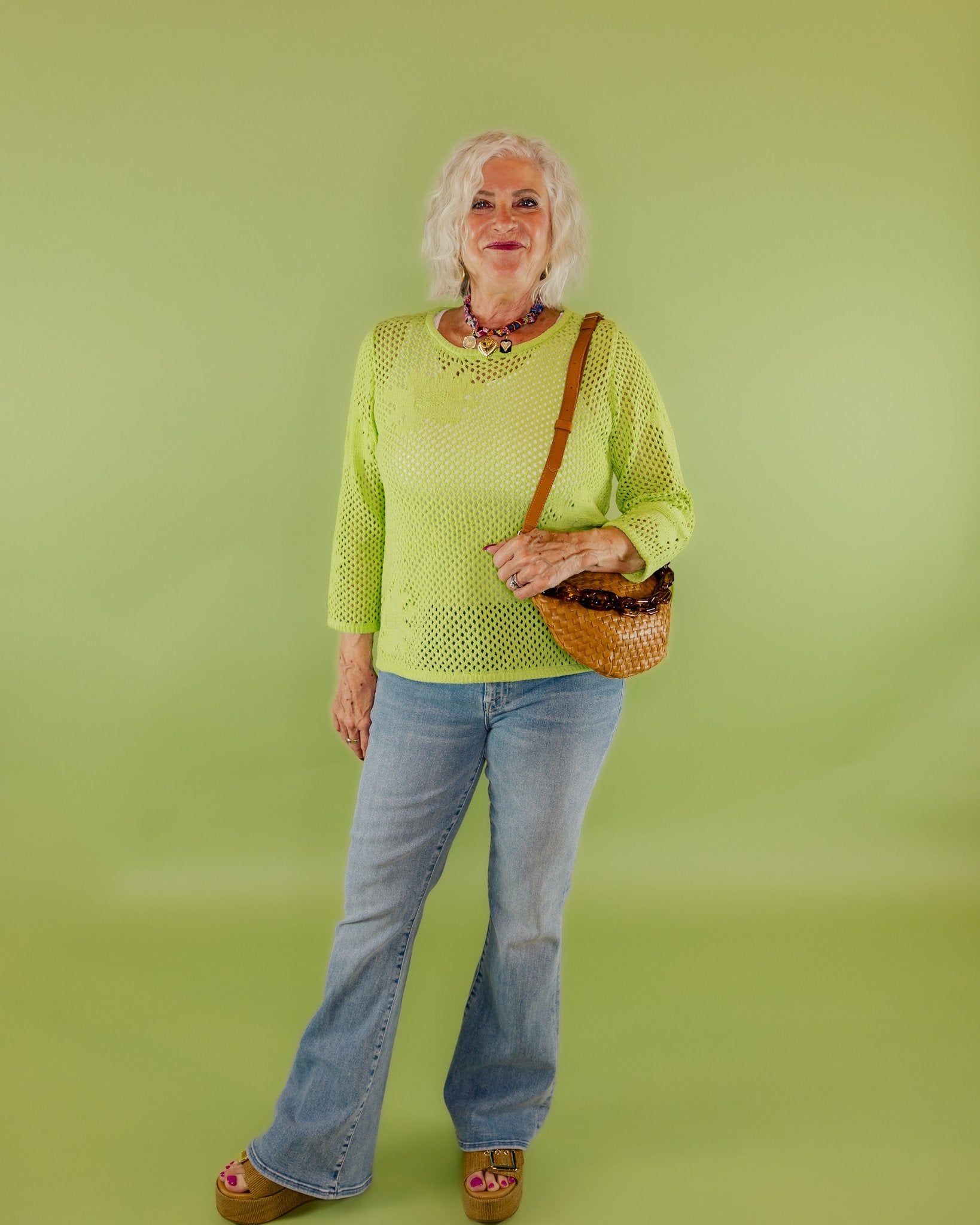 Floral Crochet Sweater - Olive You BoutiqueESCAPE BY HABITAT230543