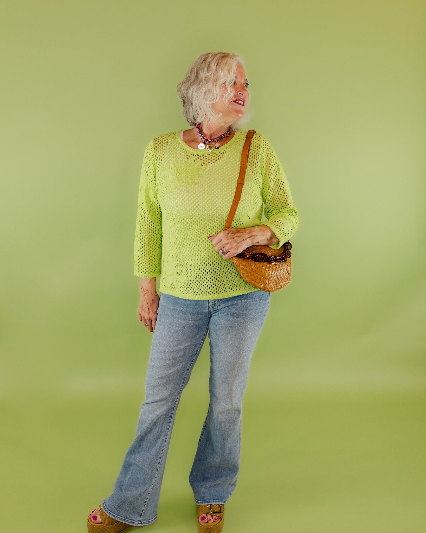 Floral Crochet Sweater - Olive You BoutiqueESCAPE BY HABITAT230543