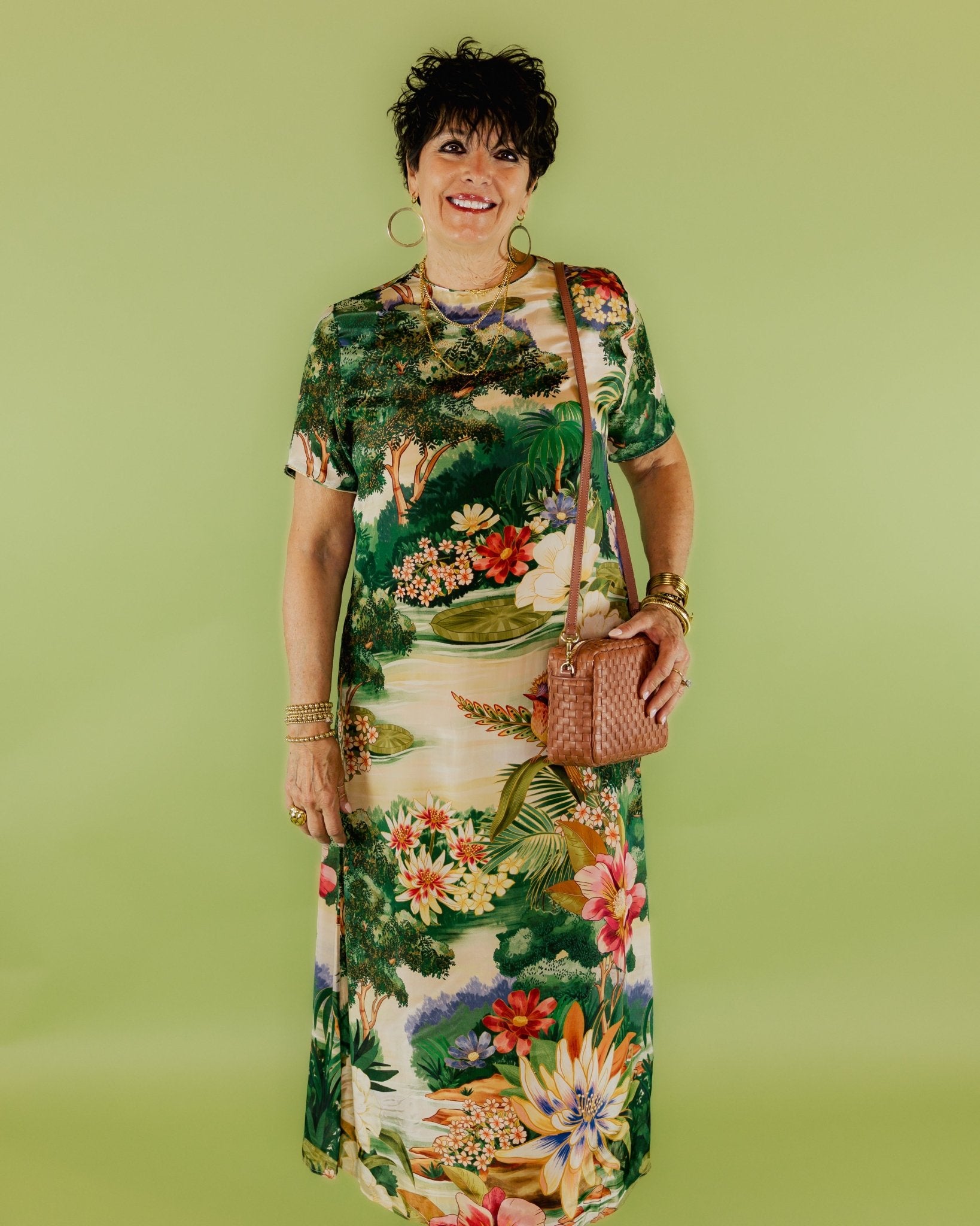 Oriental Garden Maxi Dress - Olive You BoutiqueFARM227463