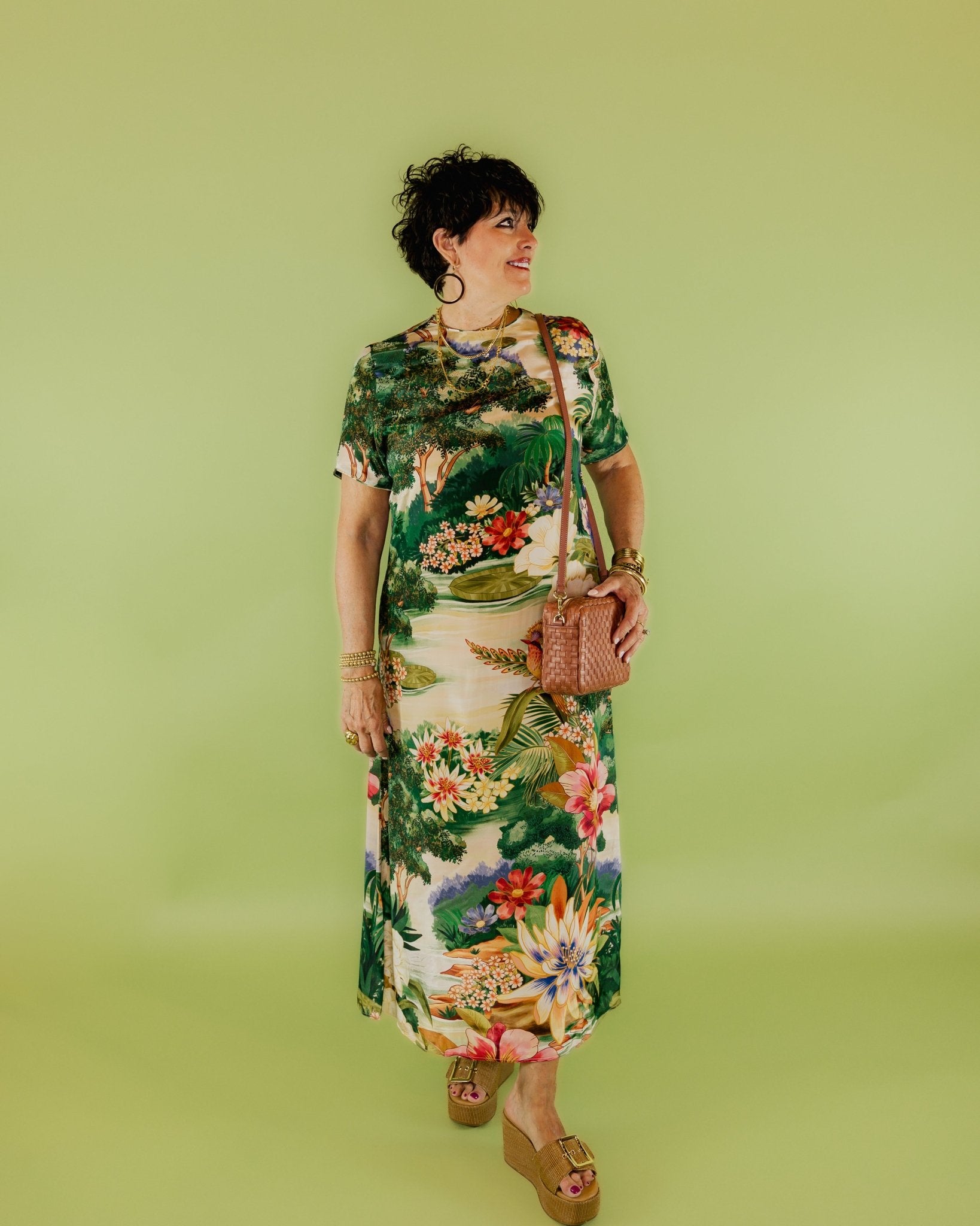 Oriental Garden Maxi Dress - Olive You BoutiqueFARM227463