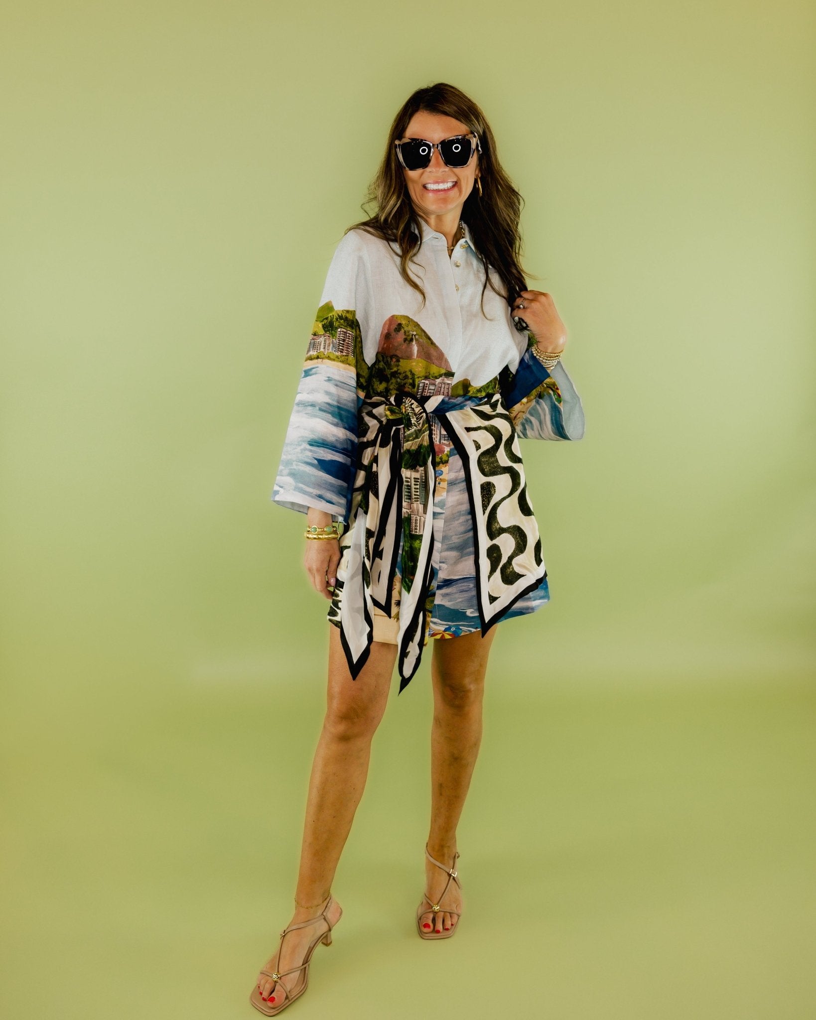 Copacabana Beach Kimono Dress - Olive You BoutiqueFARM227443