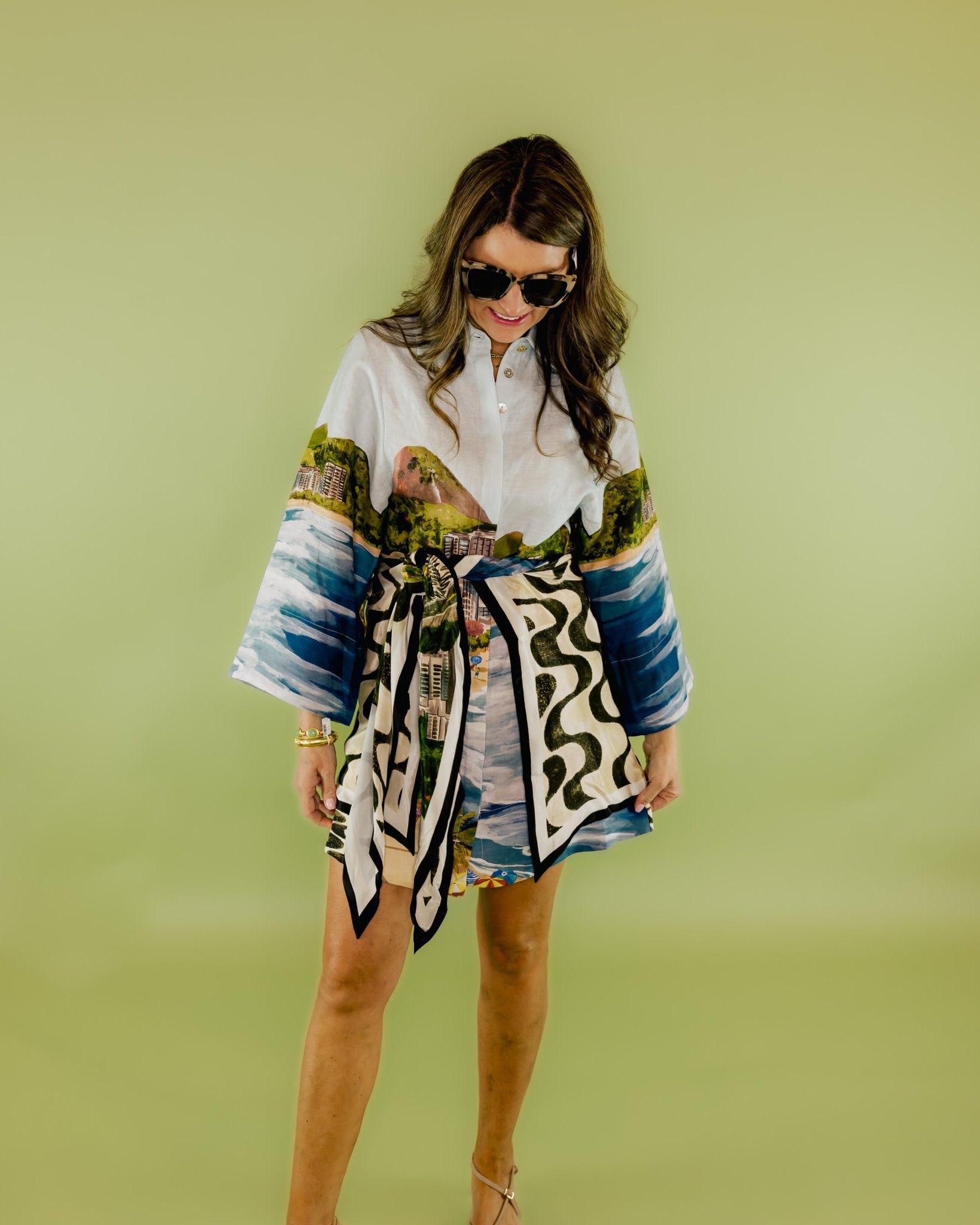 Copacabana Beach Kimono Dress - Olive You BoutiqueFARM227443