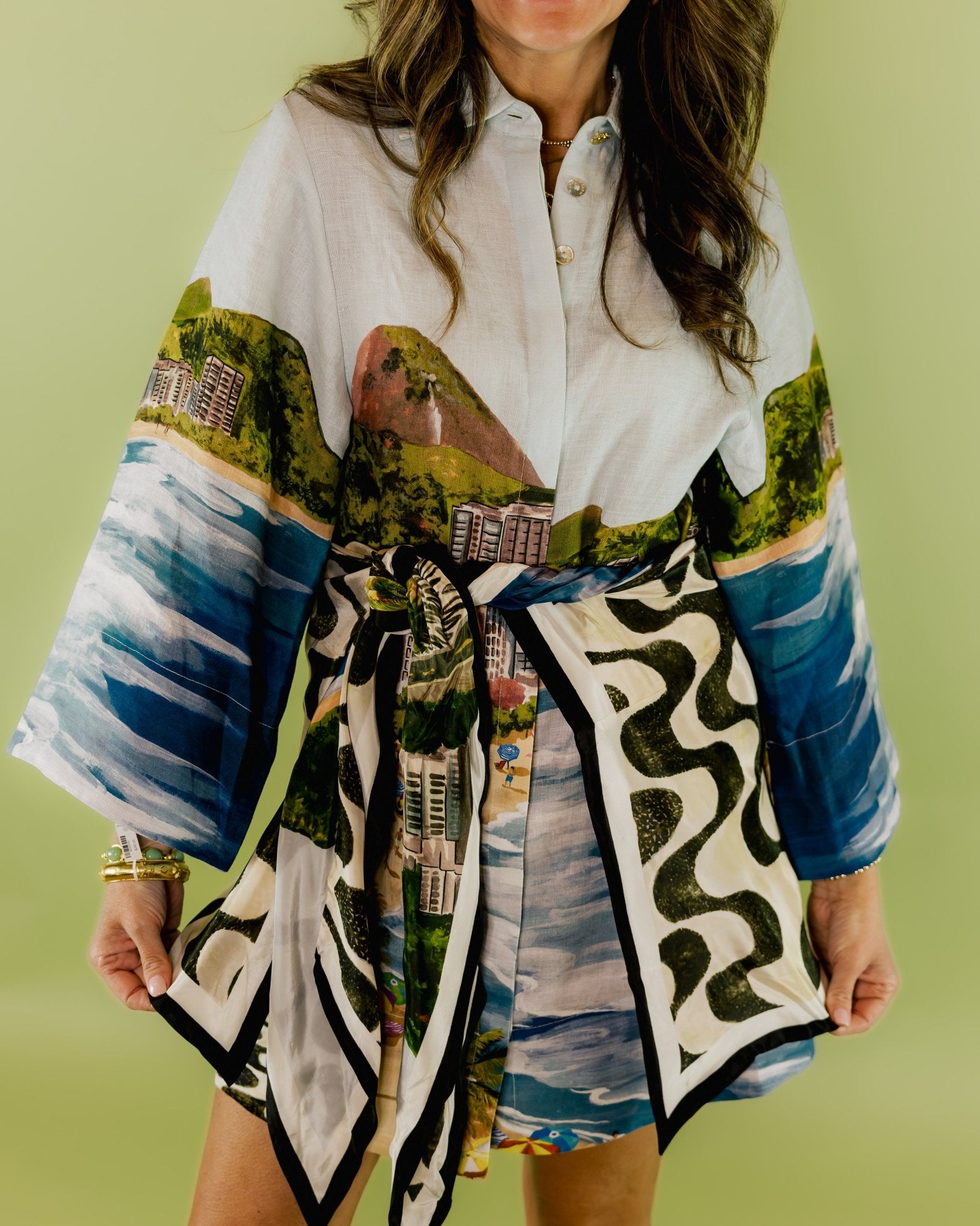 Copacabana Beach Kimono Dress - Olive You BoutiqueFARM227443
