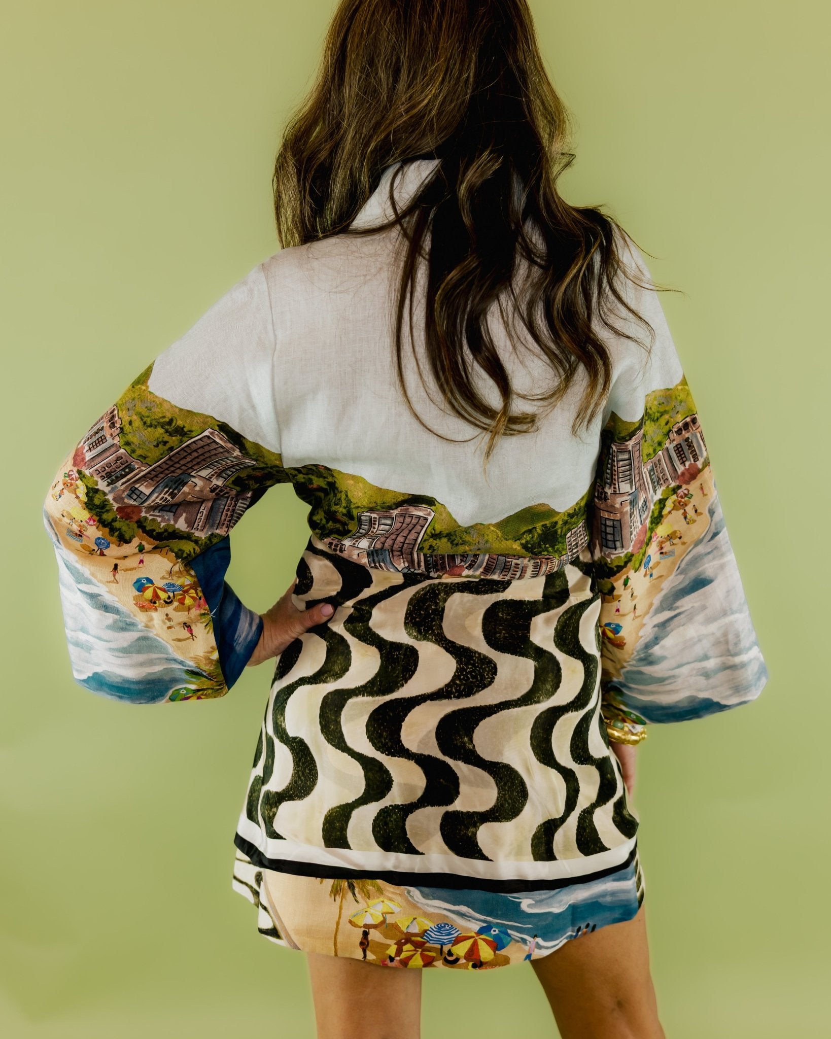 Copacabana Beach Kimono Dress - Olive You BoutiqueFARM227443