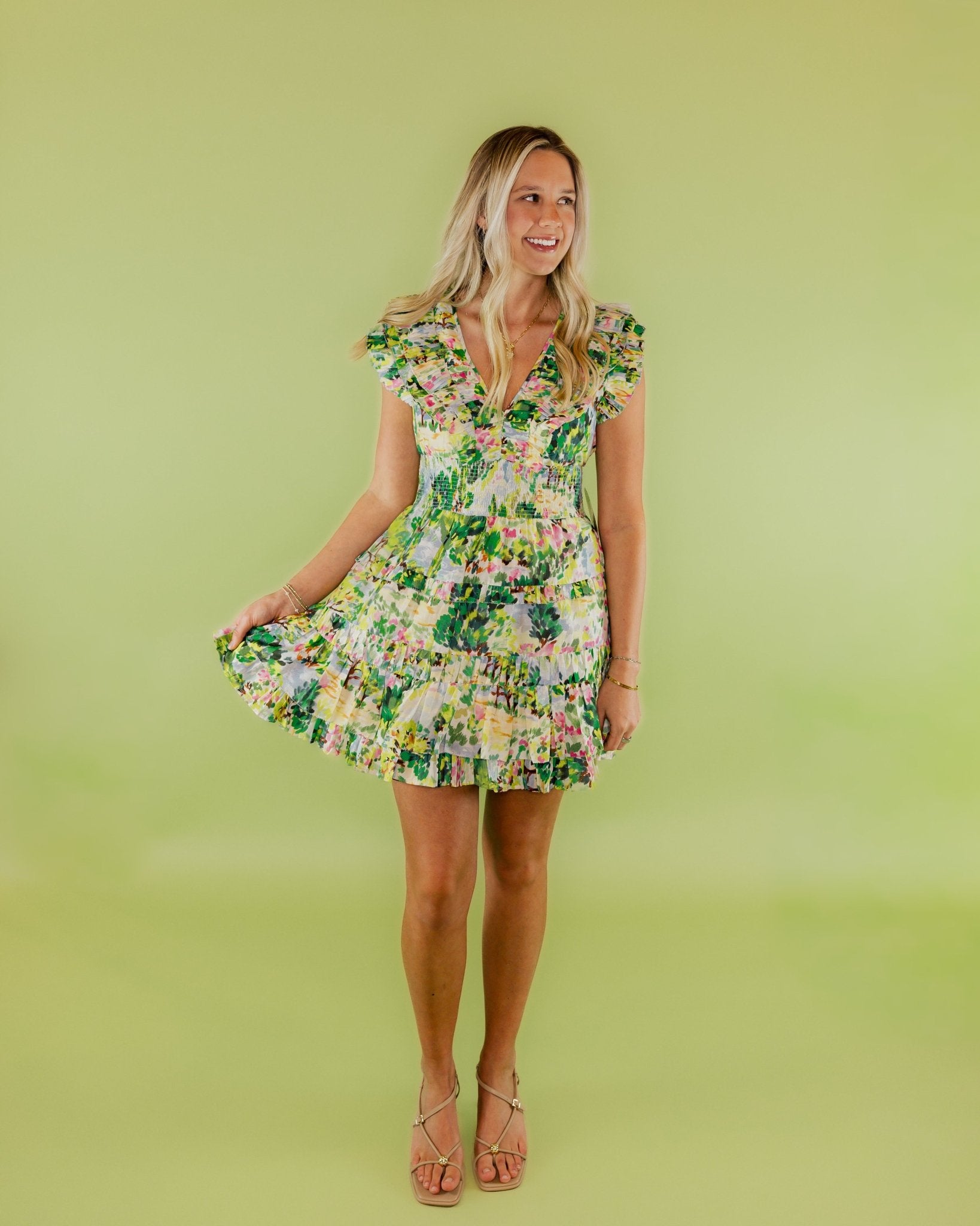 Garden Mini Dress - Olive You BoutiqueLOVE THE LABEL229127
