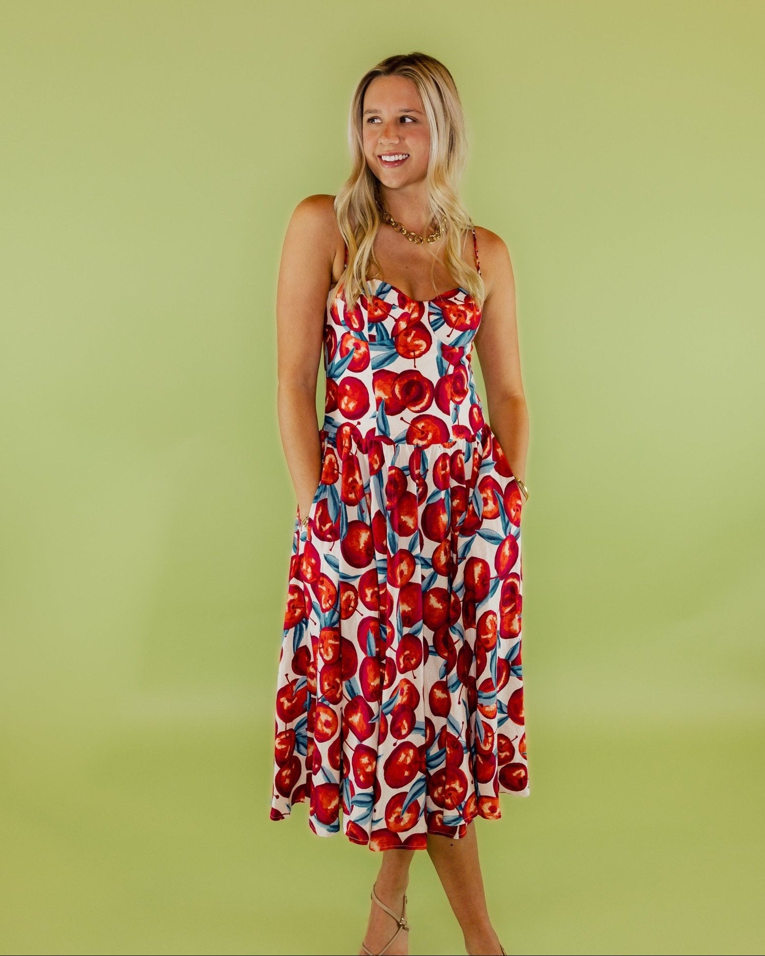 Cherry Blossom Dress - Olive You BoutiqueFARM227447