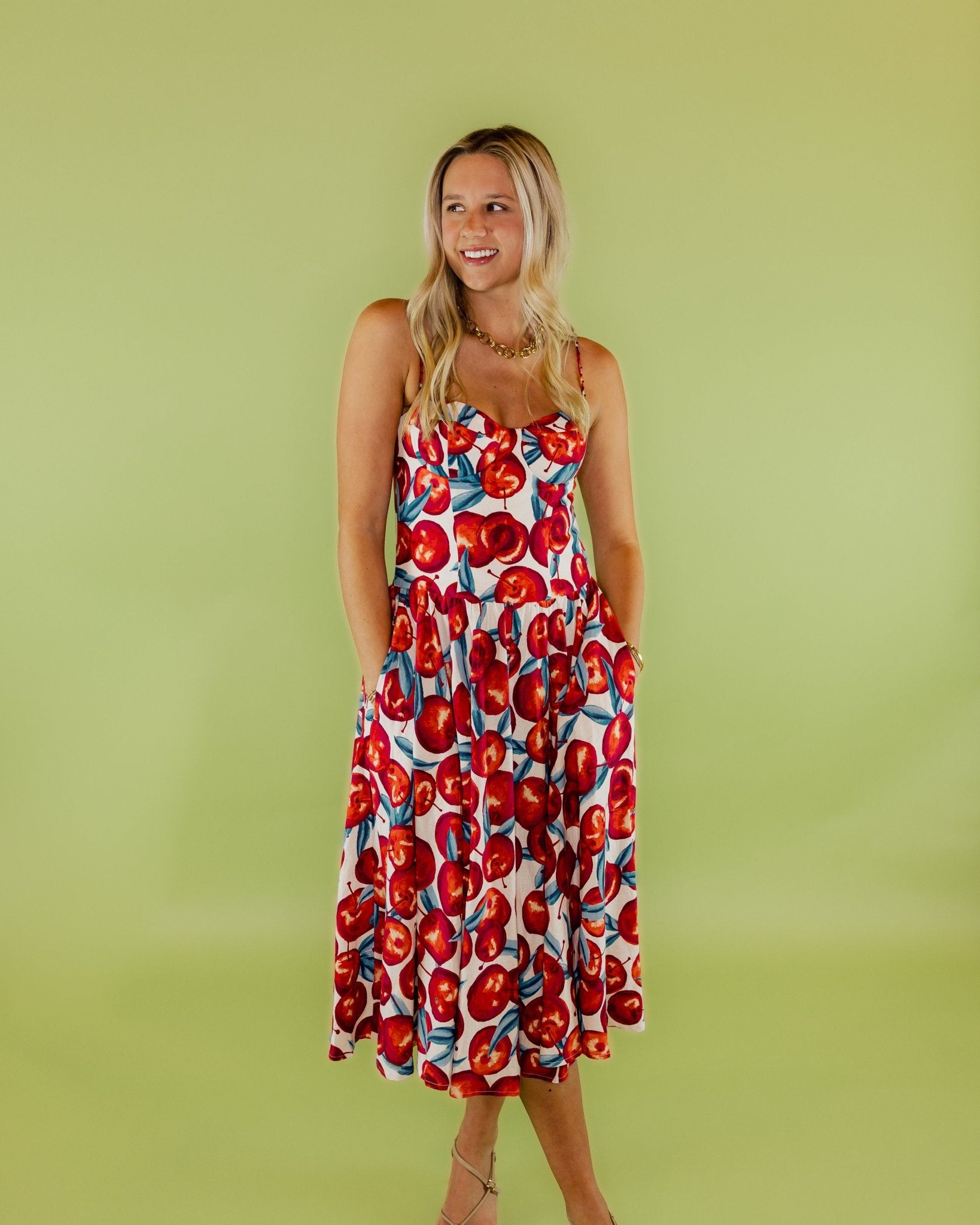 Cherry Blossom Dress - Olive You BoutiqueFARM227447