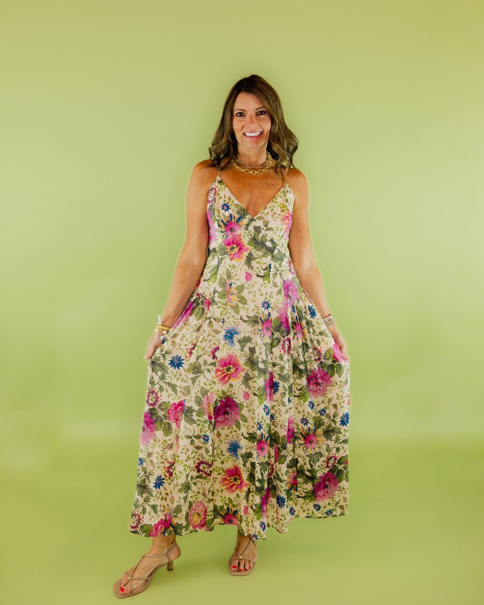 Floral Perfection Midi Dress - Olive You BoutiqueLOVE THE LABEL229139