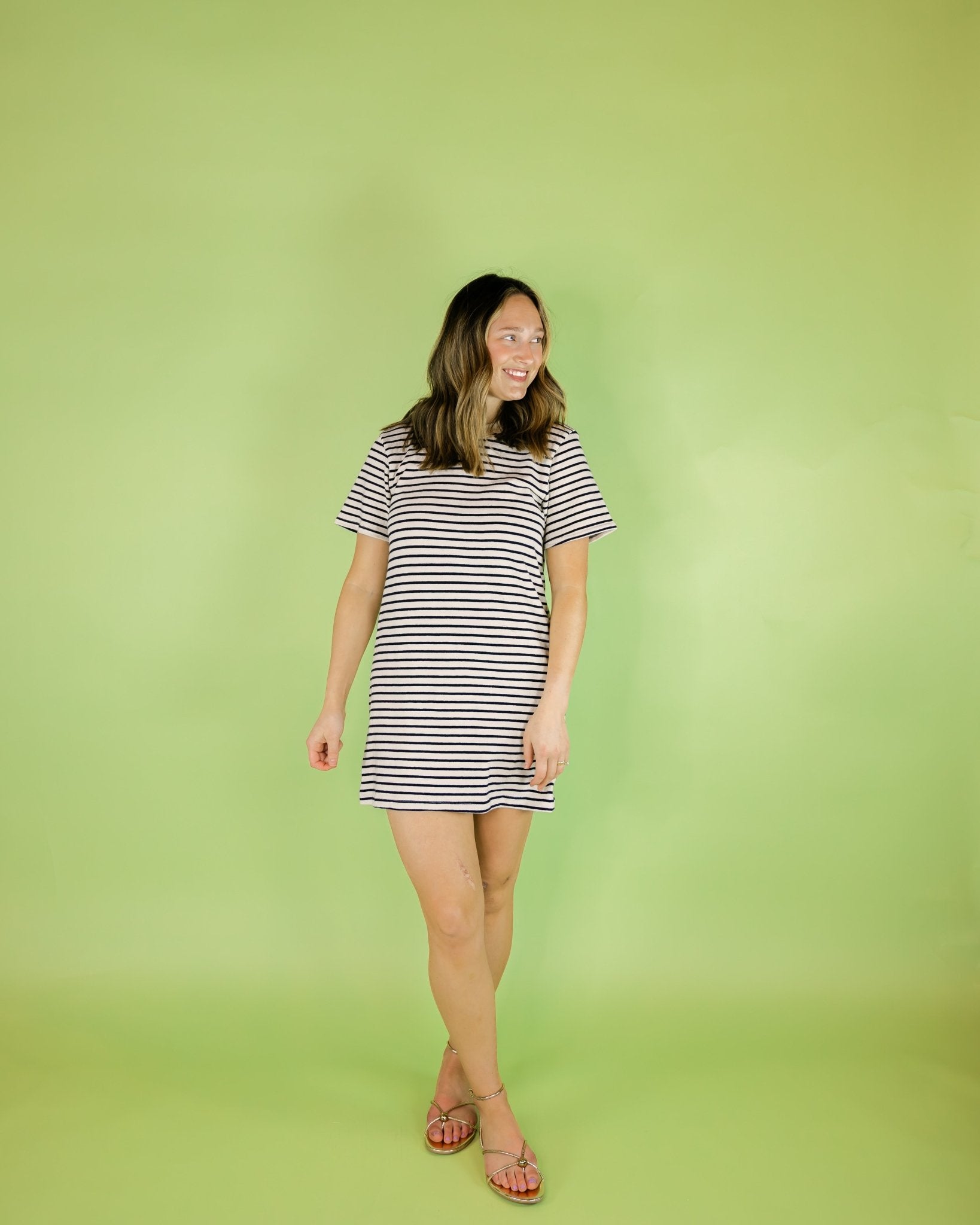 Brushed Rugby T-Shirt Dress - Olive You BoutiquePERFECTWHITETEE227920