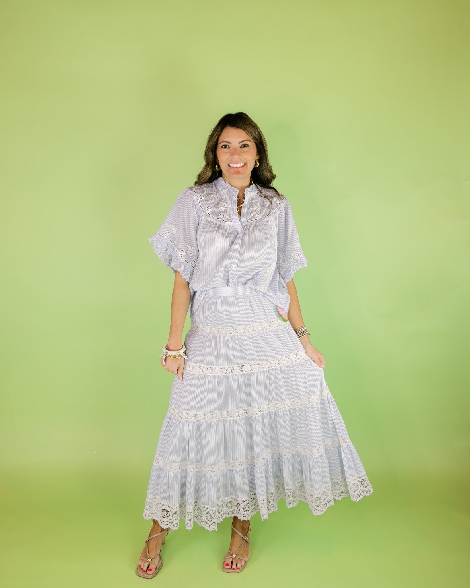 Mae Short Sleeve Stripe Top - Olive You BoutiqueXIRENA229178X5CSC046