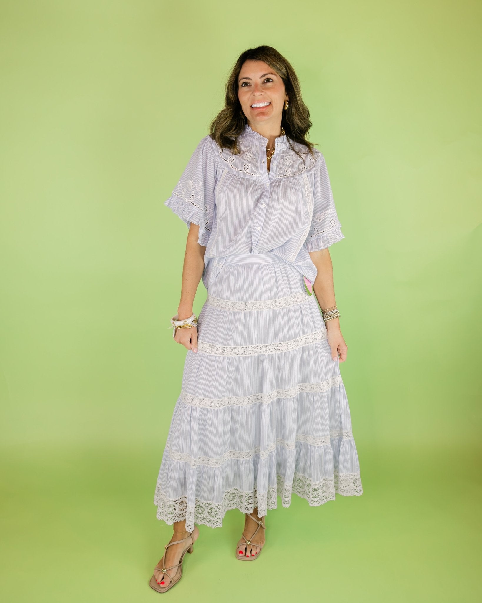 Mae Short Sleeve Stripe Top - Olive You BoutiqueXIRENA229178X5CSC046