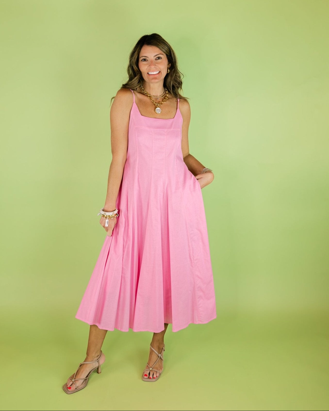 Fitted & Flared Sundress - Olive You BoutiqueJADE229950