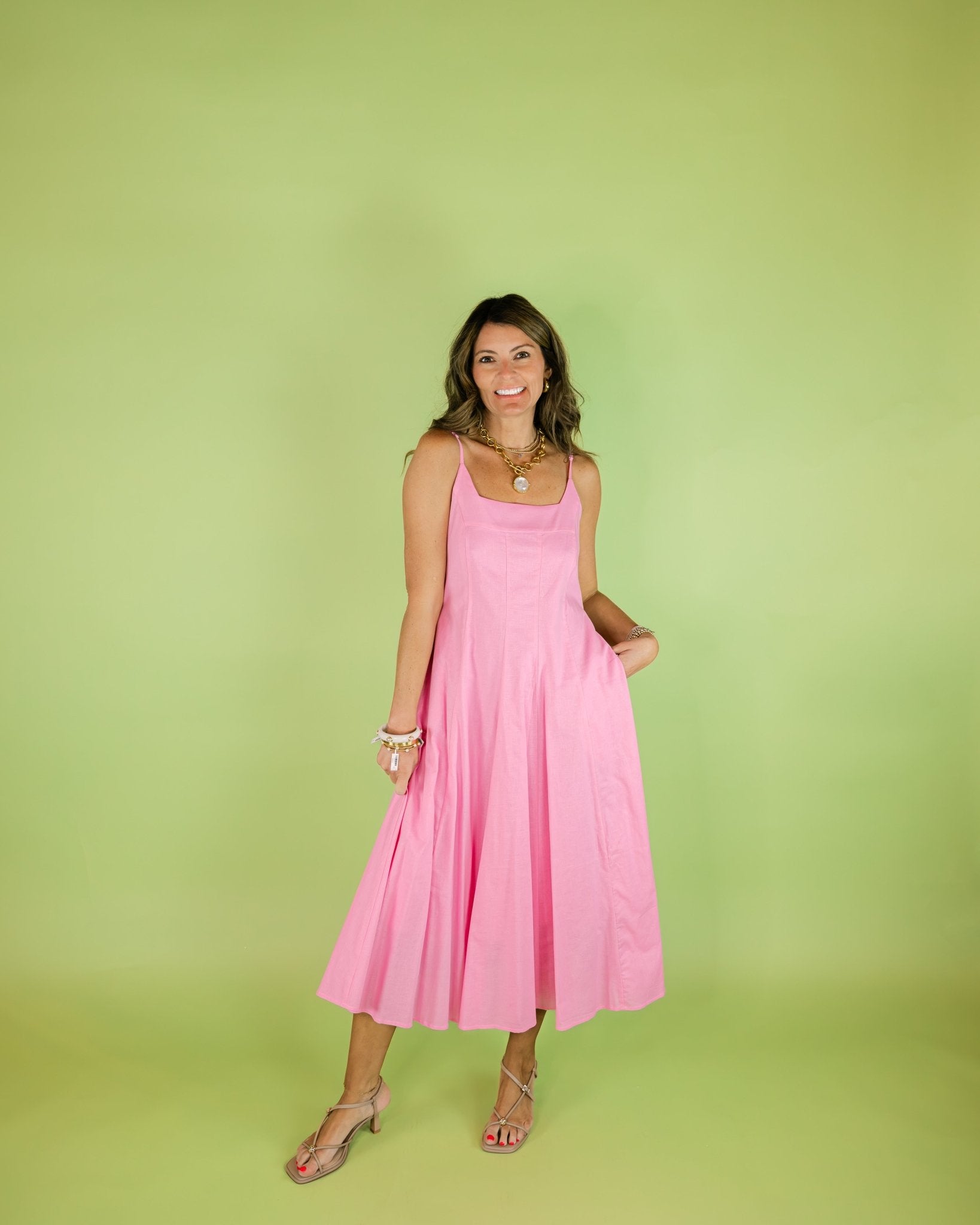 Fitted & Flared Sundress - Olive You BoutiqueJADE229950