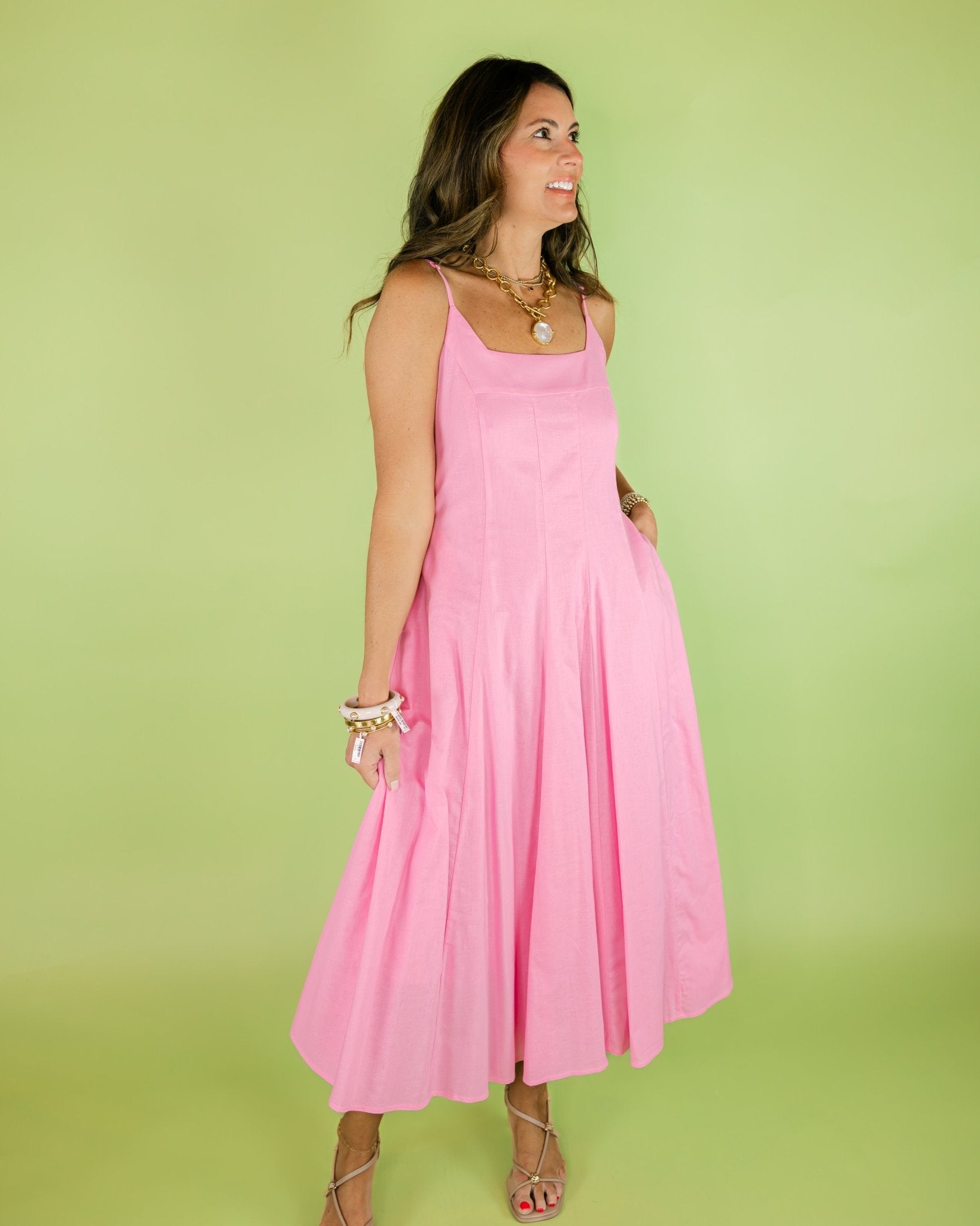 Fitted & Flared Sundress - Olive You BoutiqueJADE229950
