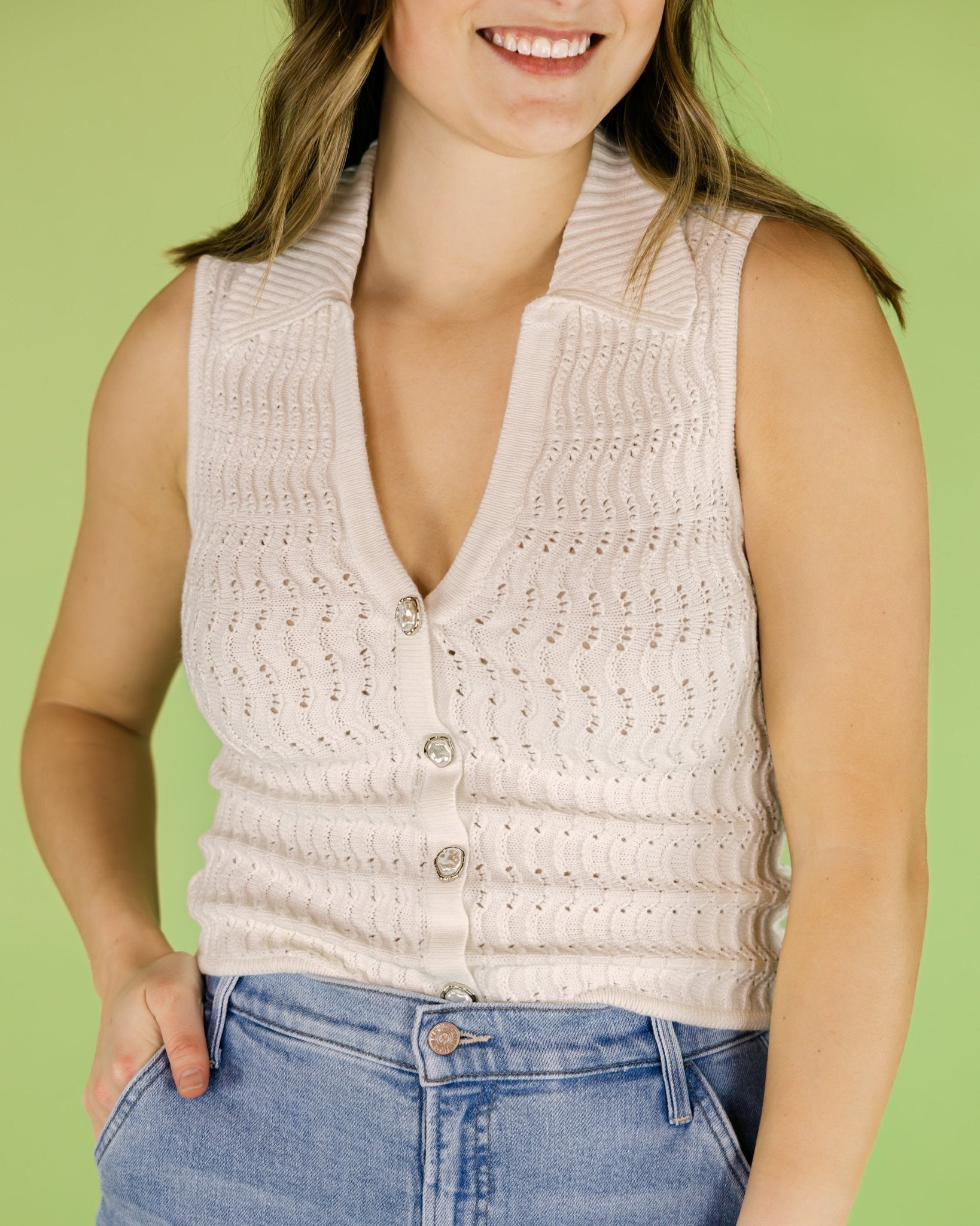 Bodhi Knit Button Front Tank - Olive You BoutiqueALLISON228261