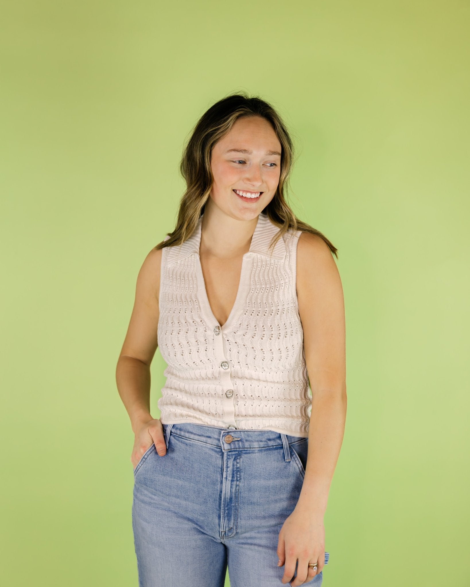 Bodhi Knit Button Front Tank - Olive You BoutiqueALLISON228261