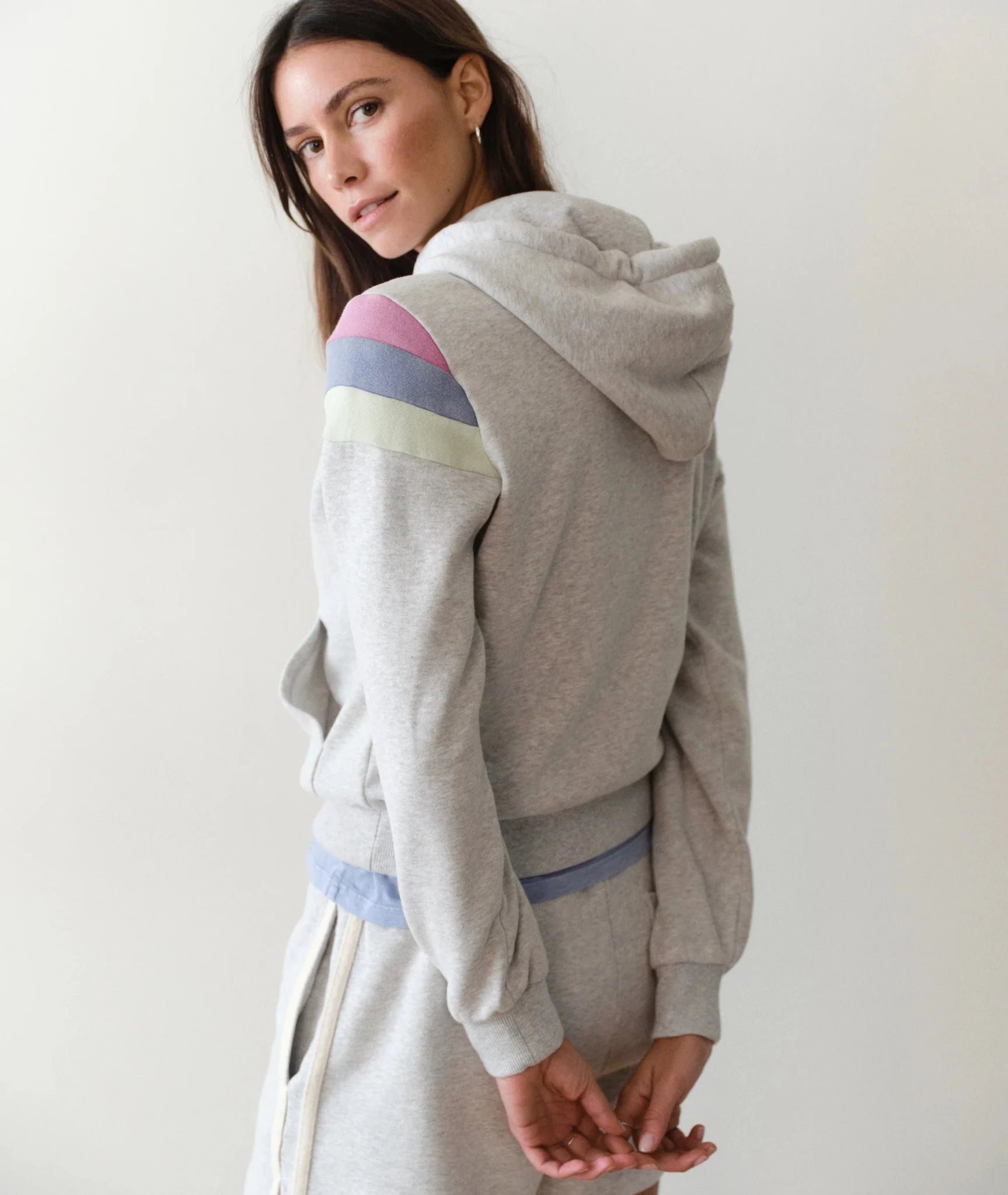 Hooded Sweatshirt with Striped Shoulder - Olive You BoutiqueMARINE LAYER227036
