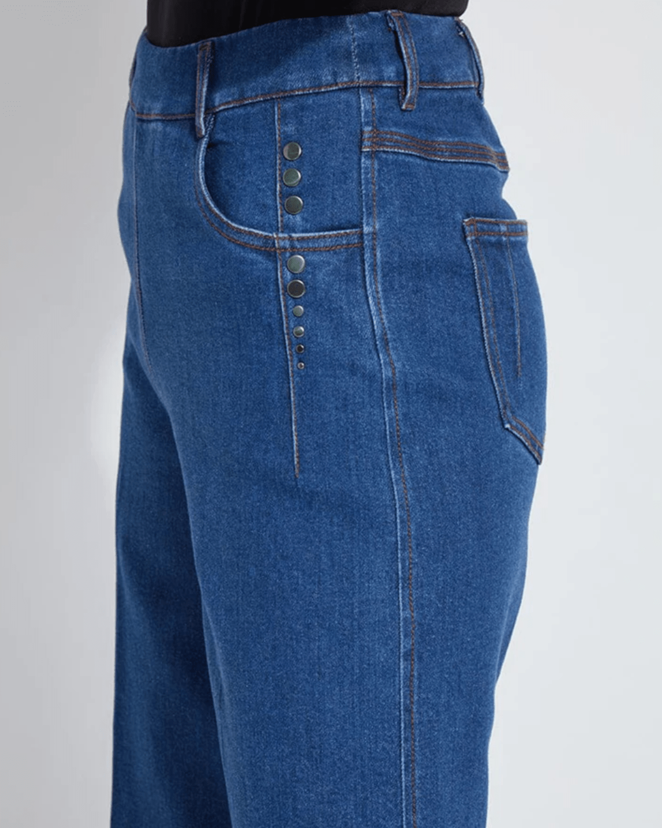 Simone Hi Waist Studded Wide Leg Denim - Olive You BoutiqueLysse22381310-3637-M9