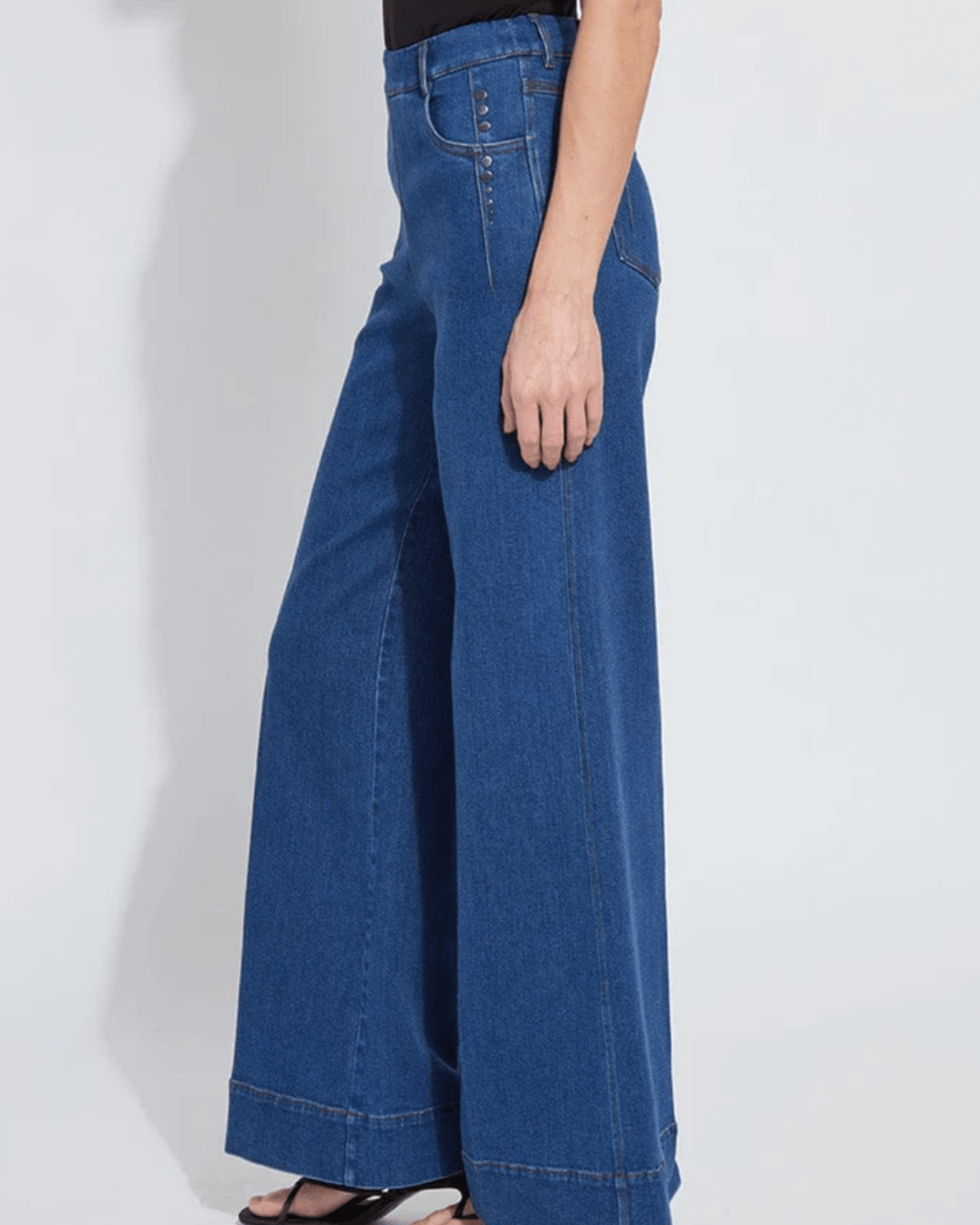 Simone Hi Waist Studded Wide Leg Denim - Olive You BoutiqueLysse22381310-3637-M9