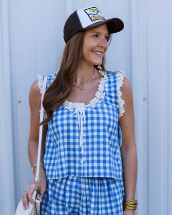 Gingham Birdie Top - Olive You BoutiqueSUNSHINE TIENDA234969TOP-BIR-BG