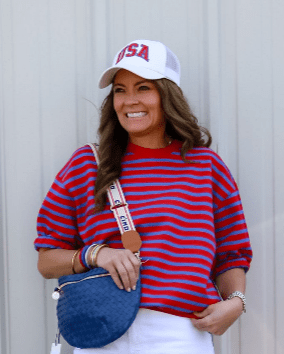 Oversized Stripe Sweatshirt - Olive You BoutiqueClare V.227221CVA1000442