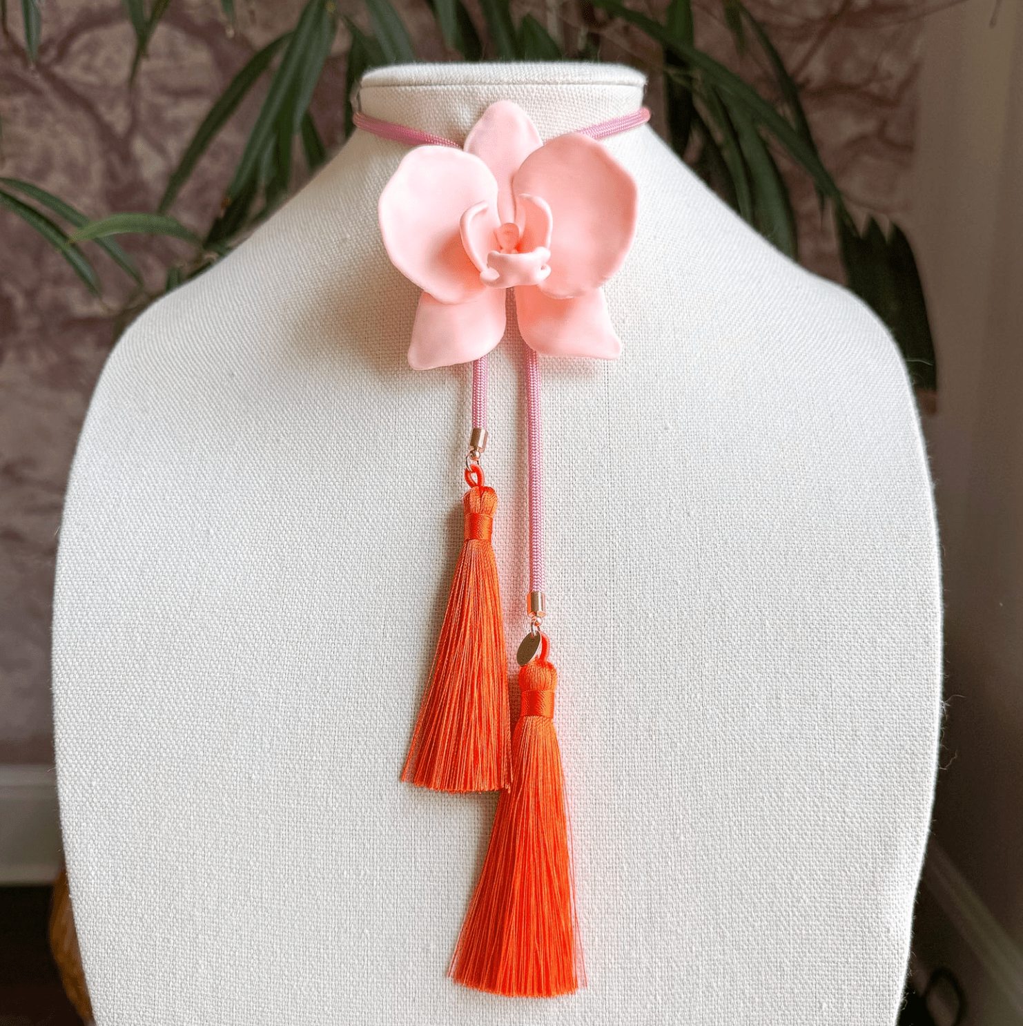 Colorful Tassel Necklace - Pink Flower - Olive You BoutiqueRahya Jewelry DesignTN8TN8