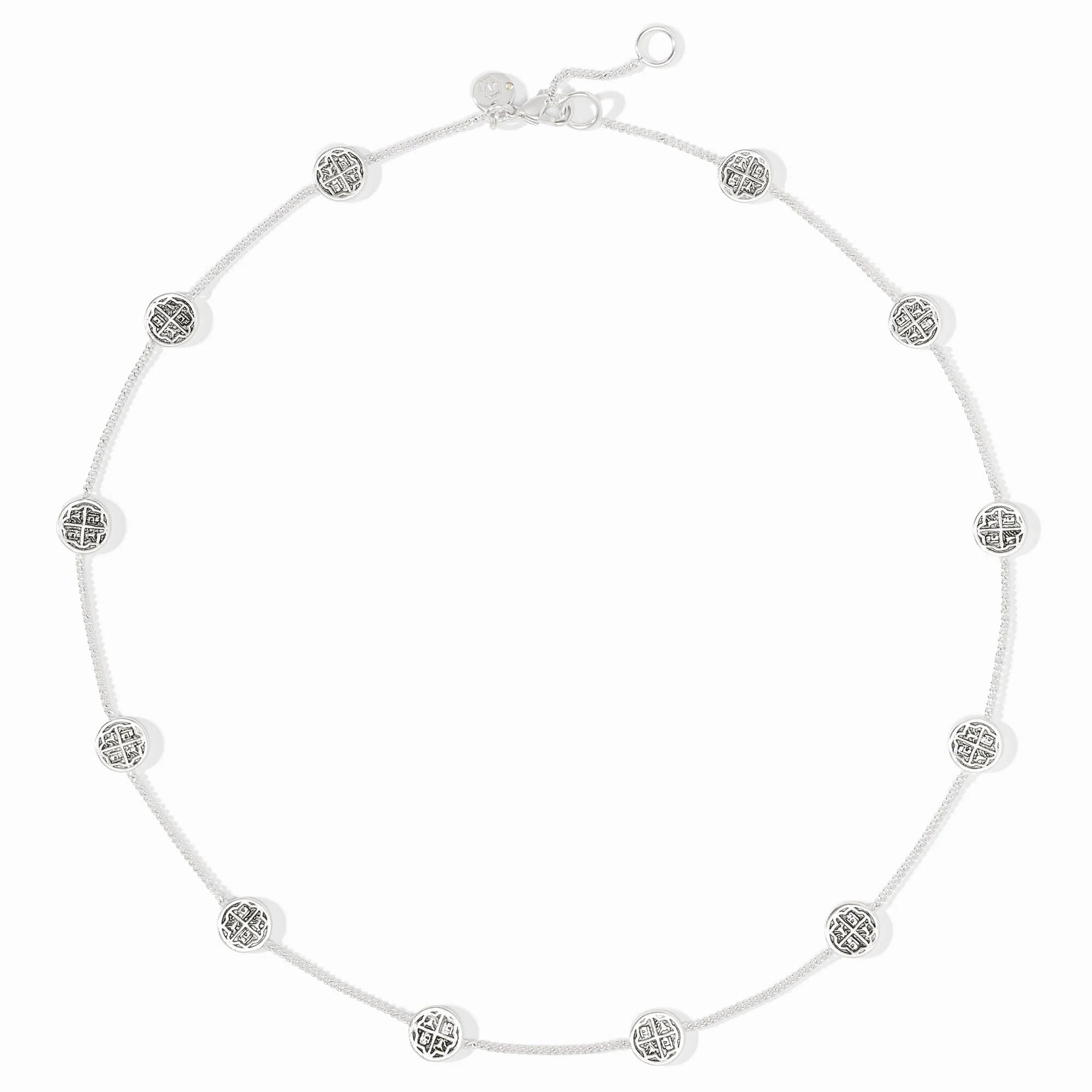 Valencia Delicate Station Necklace - Silver
