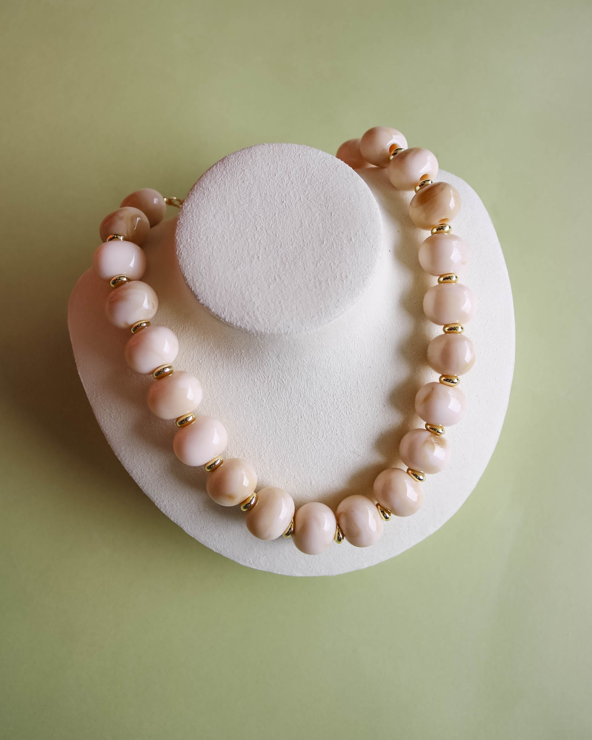Marble Necklace - Cream - Olive You BoutiqueGemelli237585MarbleNeck-Cream