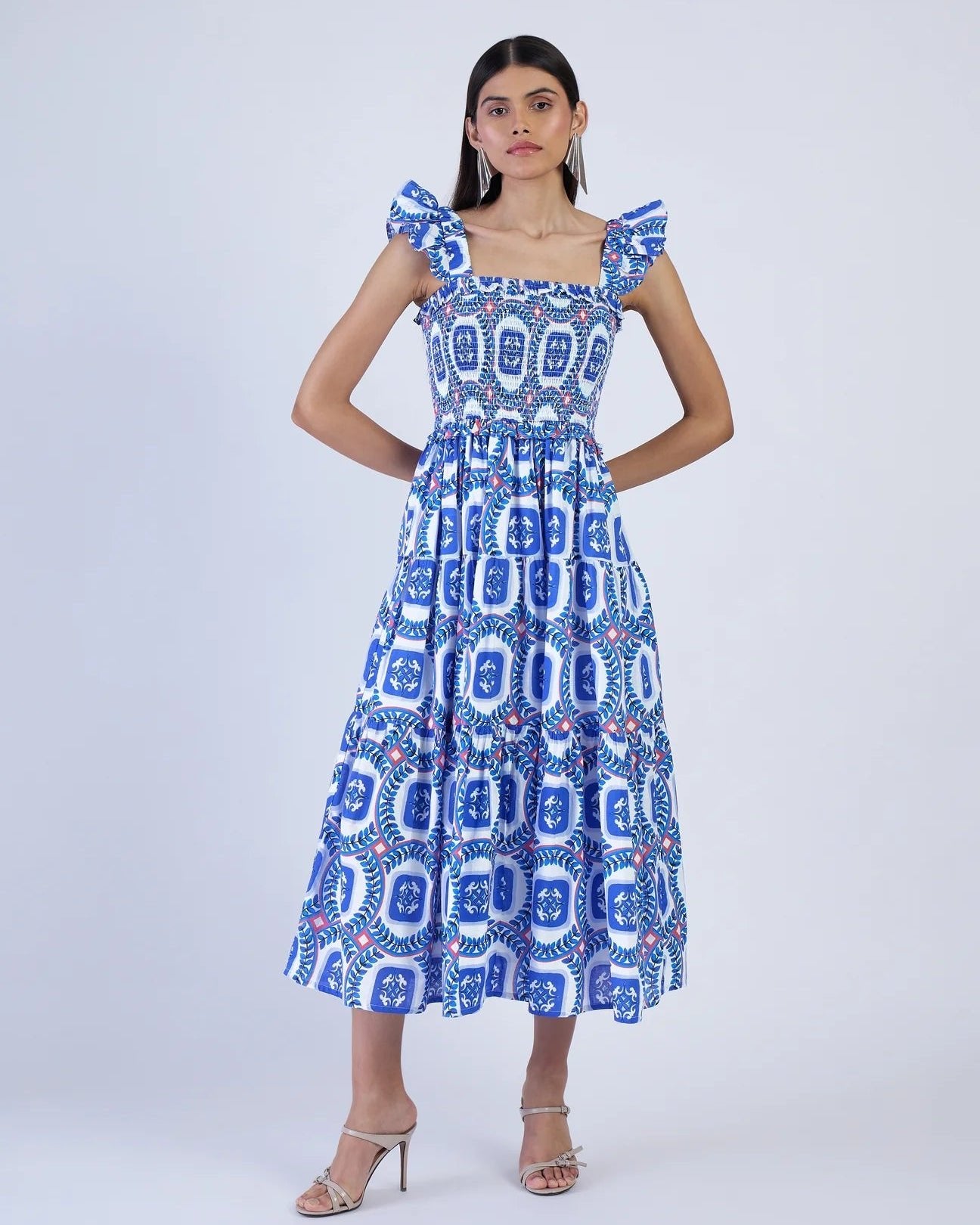 Mia Sapphire Tiles Dress - Olive You BoutiqueBEYOND BY VERA232632995-22