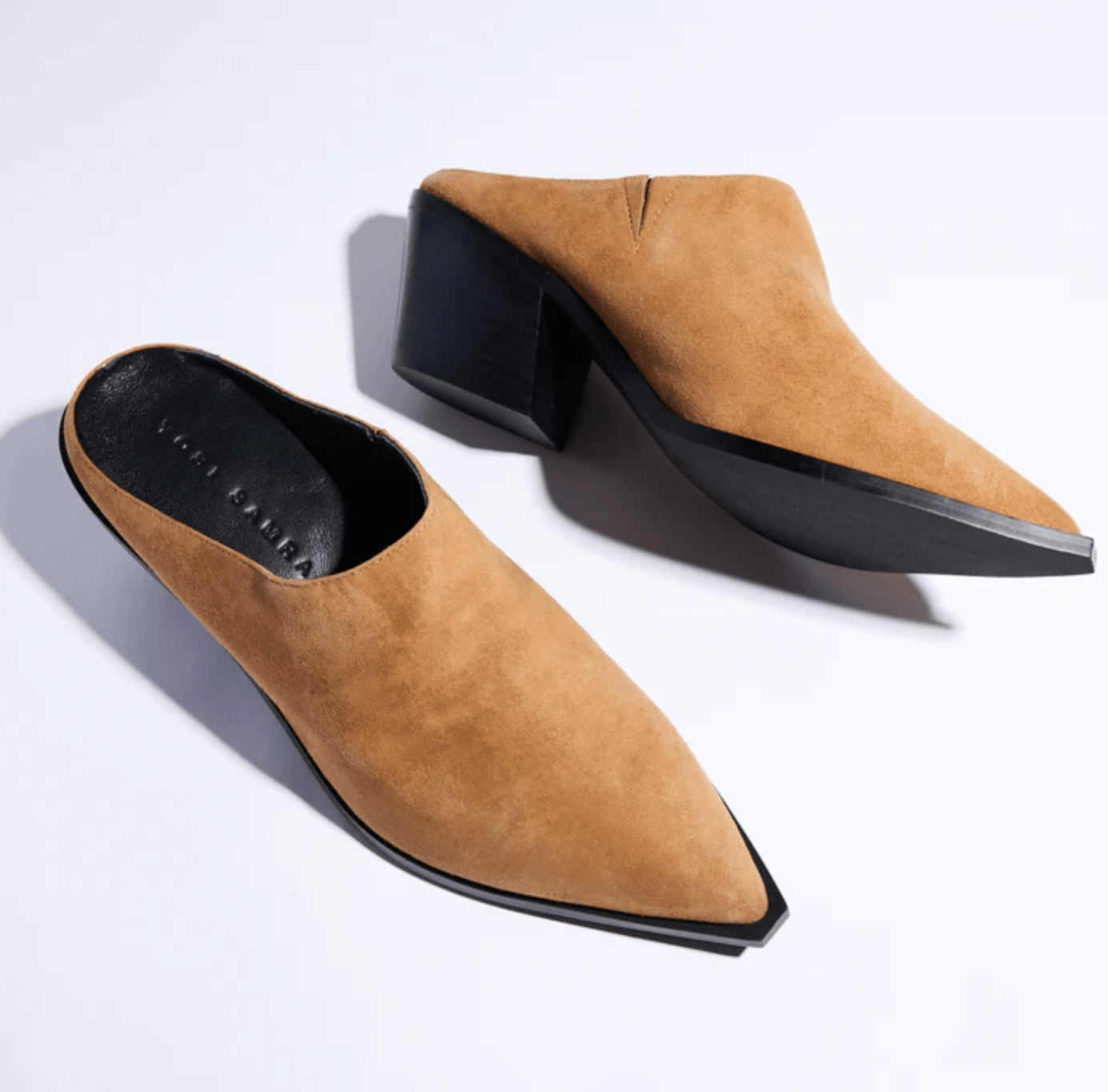 Savile Suede Heeled Mule - Olive You BoutiqueYOSI SAMRA223033SAVI-WHSKY-SDE