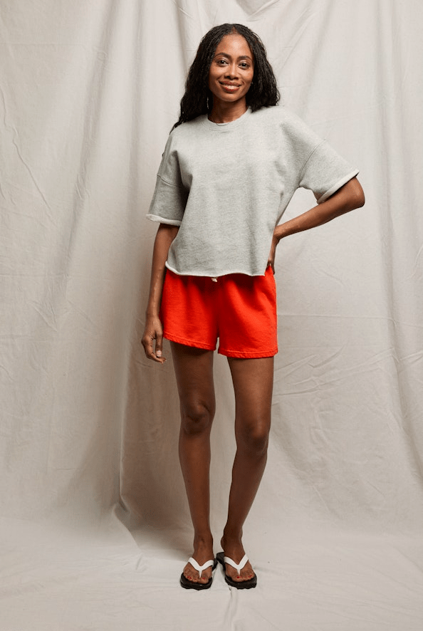Dry French Terry Short SleevE Sweatshirt - Olive You BoutiquePERFECTWHITETEE227935