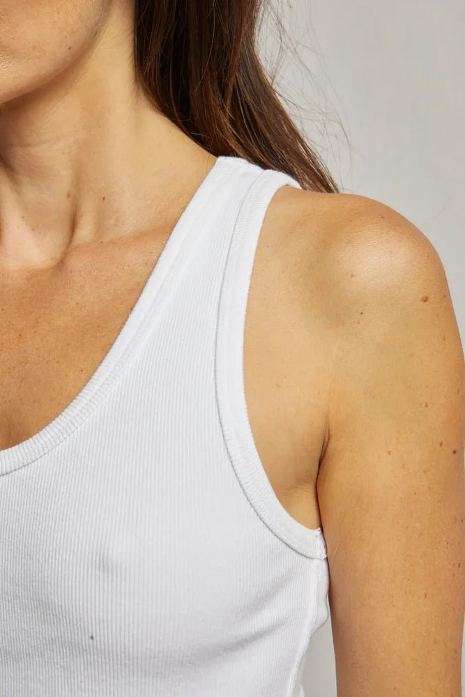 Structured Rib Bra Friendly Tank - Olive You BoutiquePERFECTWHITETEE211952T72-BLONDIE