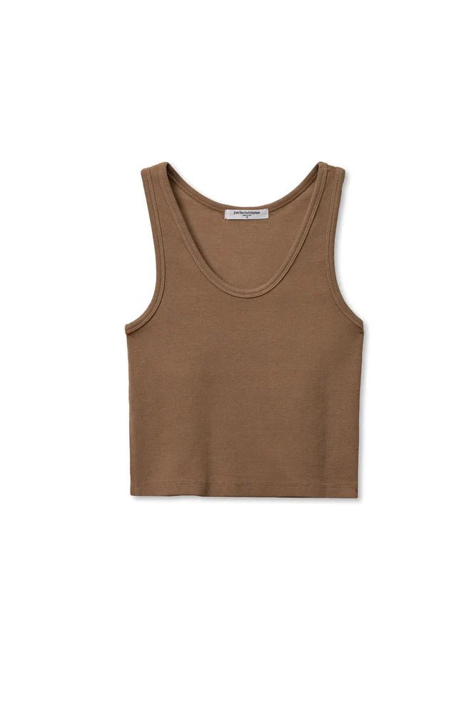 Structured Rib Bra Friendly Tank - Olive You BoutiquePERFECTWHITETEE227836