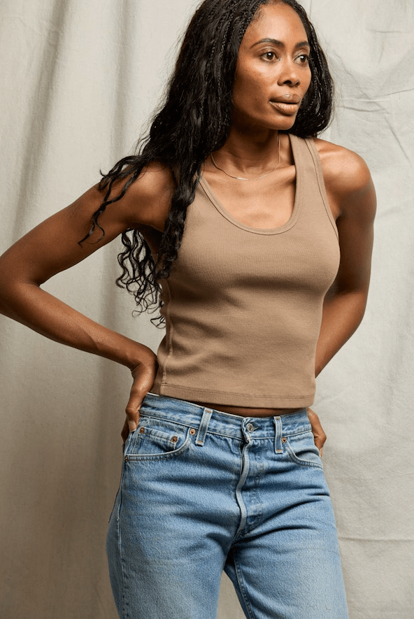 Structured Rib Bra Friendly Tank - Olive You BoutiquePERFECTWHITETEE227836