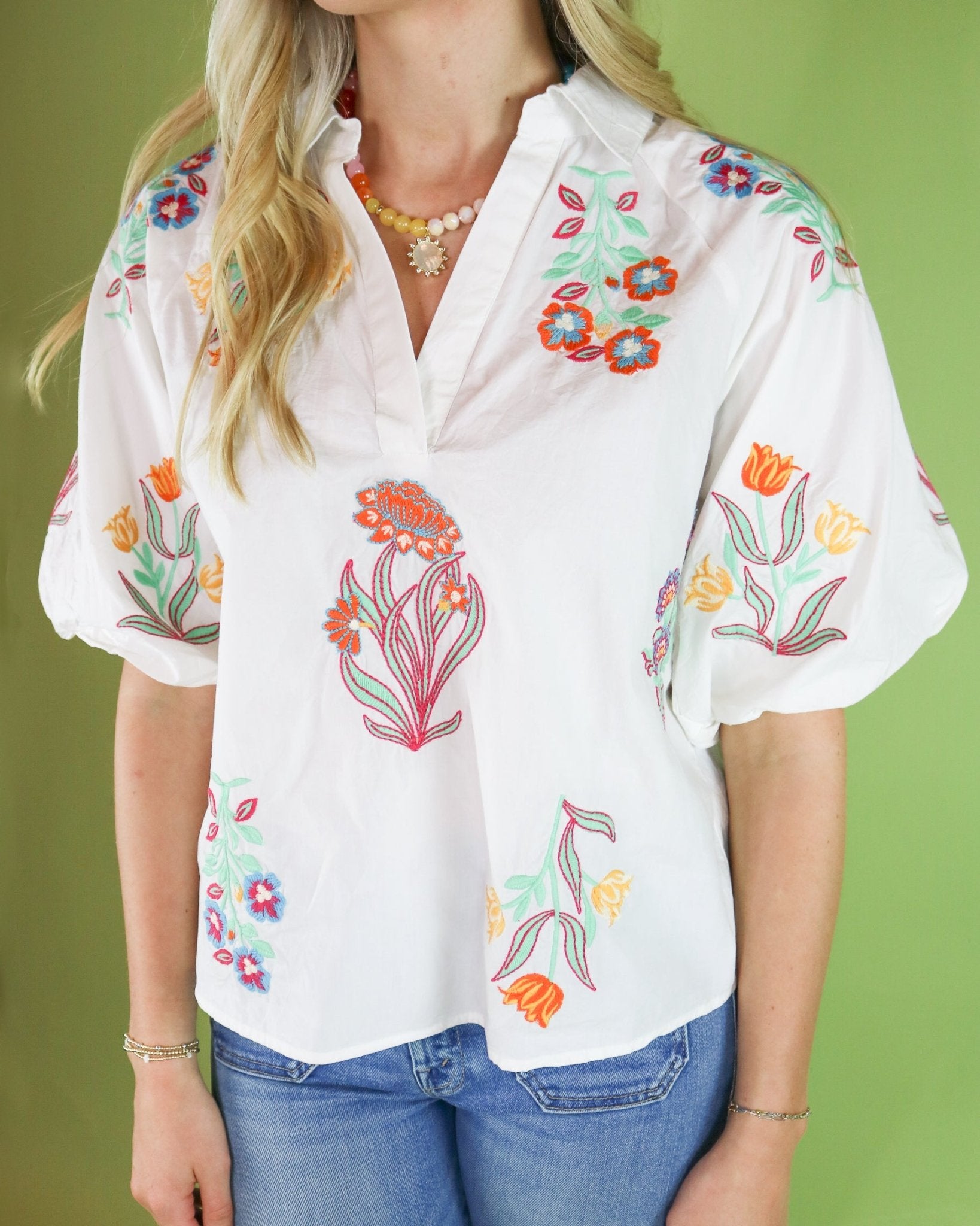 Spring Garden Blouse - Olive You BoutiqueTHML233175SRT2160-1