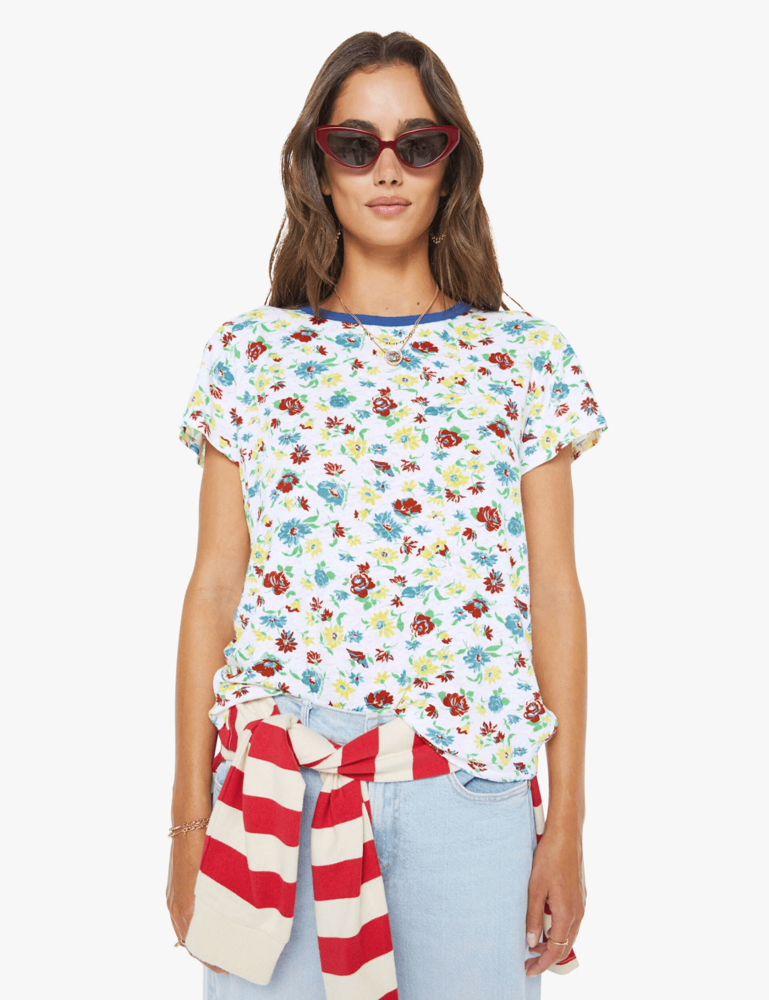 The Lil Goodie Bell Floral Tee - Olive You BoutiqueMOTHER DENIM22763589512-1961