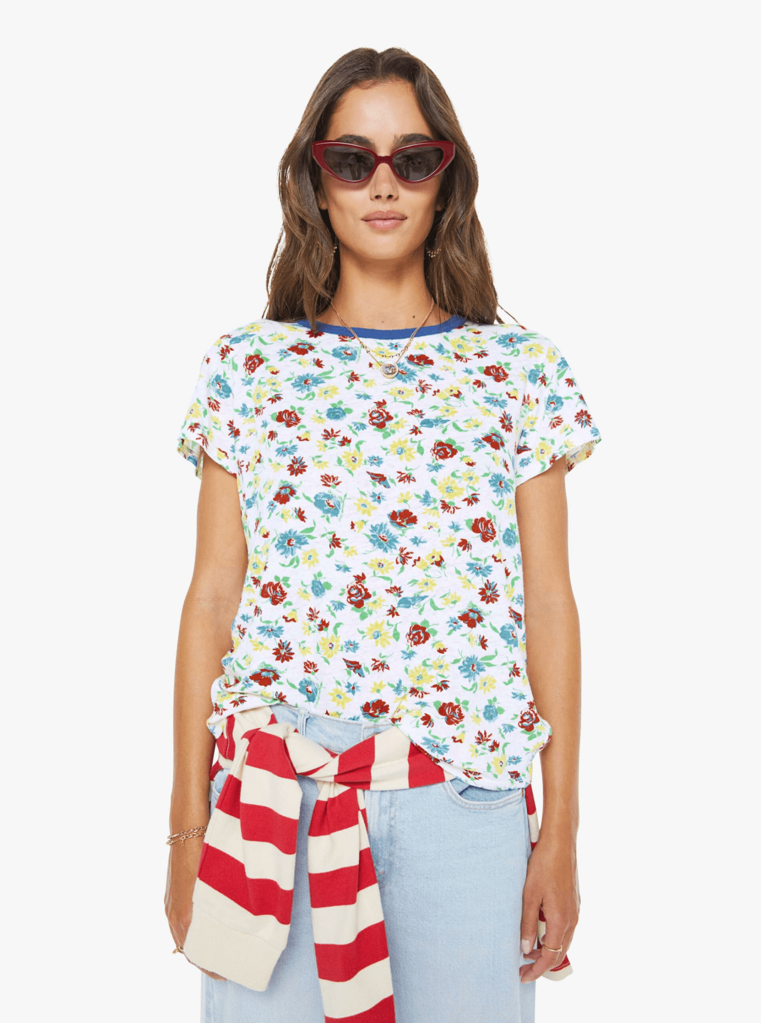 The Lil Goodie Bell Floral Tee - Olive You BoutiqueMOTHER DENIM22763589512-1961