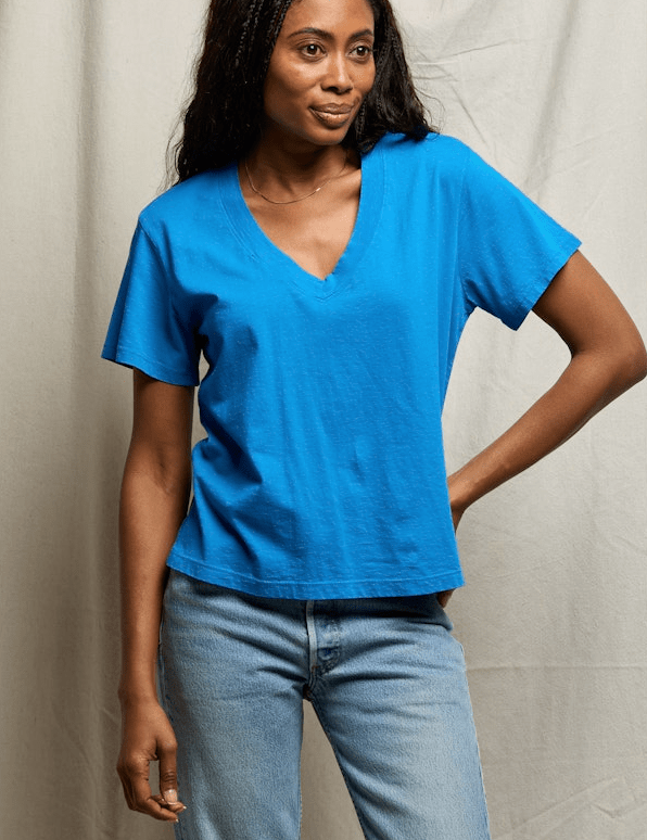 Cotton Boxy V - Neck Tee - Olive You BoutiquePERFECTWHITETEE227840T69-HENDRIX-1