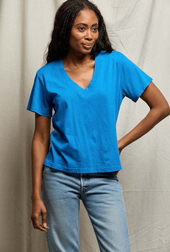 Cotton Boxy V - Neck Tee - Olive You BoutiquePERFECTWHITETEE227840T69-HENDRIX-1