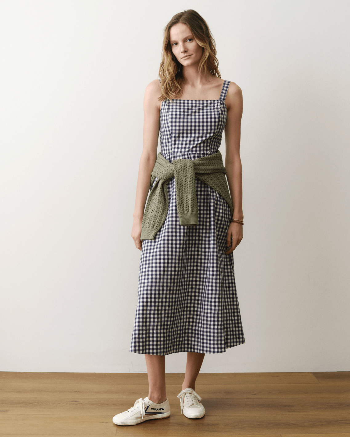 Demi Poplin Gingham Midi Dress - Olive You BoutiqueMARINE LAYER227015