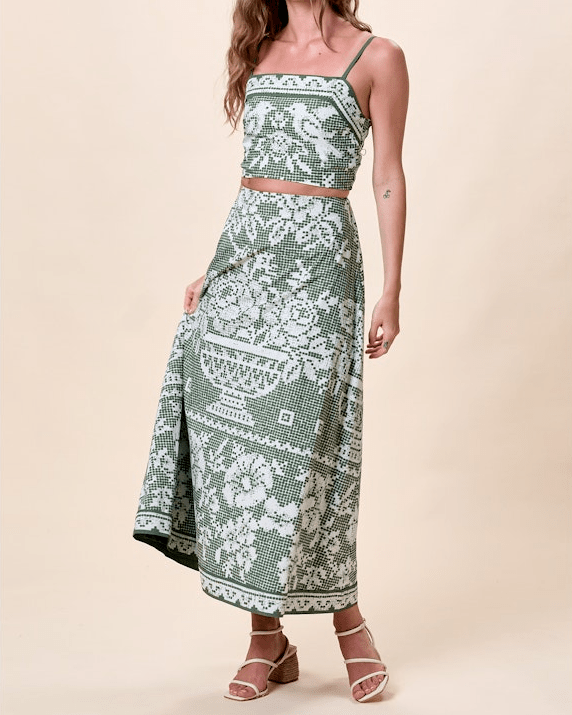 Jasmine Floral Ankle Skirt - Olive You BoutiqueCLEOBELLA228427CM26SP20394